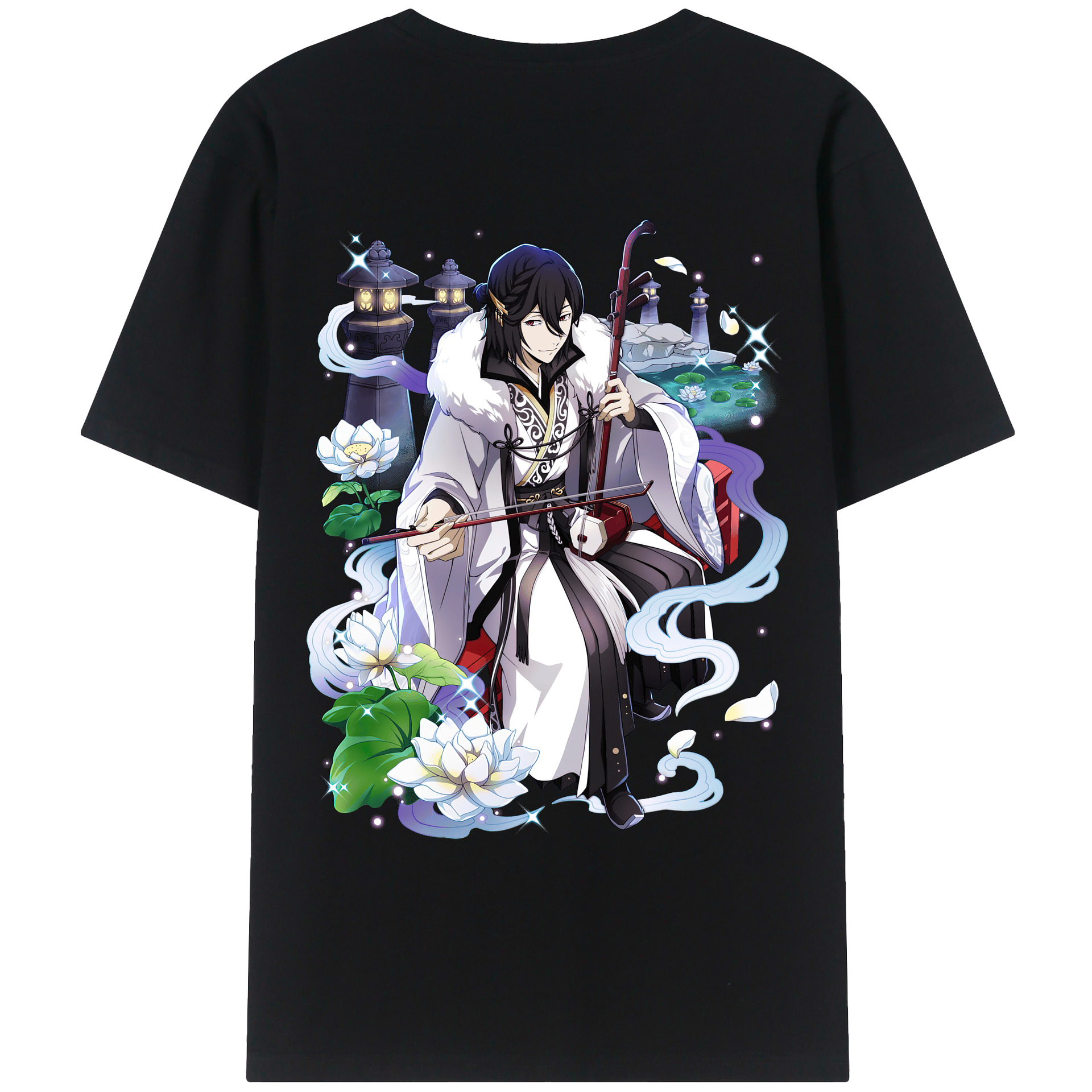 （画像用） 文豪ストレイドッグス Bungo Stray Dogs 綿100％ メンズ半袖Tシャツ（バックプリント） 通気性