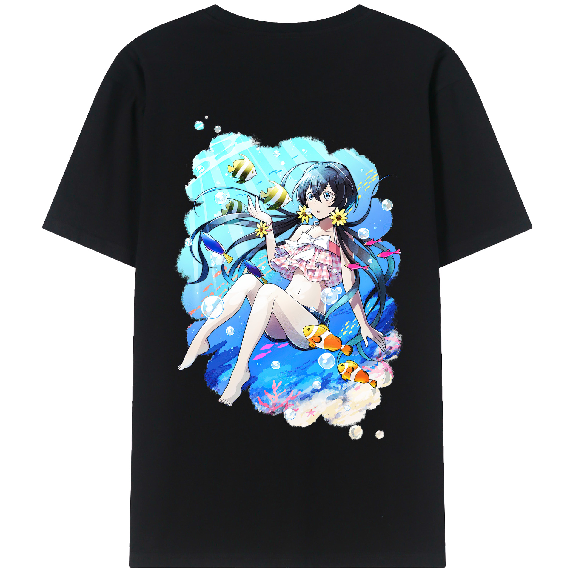 （画像用） 文豪ストレイドッグス Bungo Stray Dogs 綿100％ メンズ半袖Tシャツ（バックプリント） 通気性