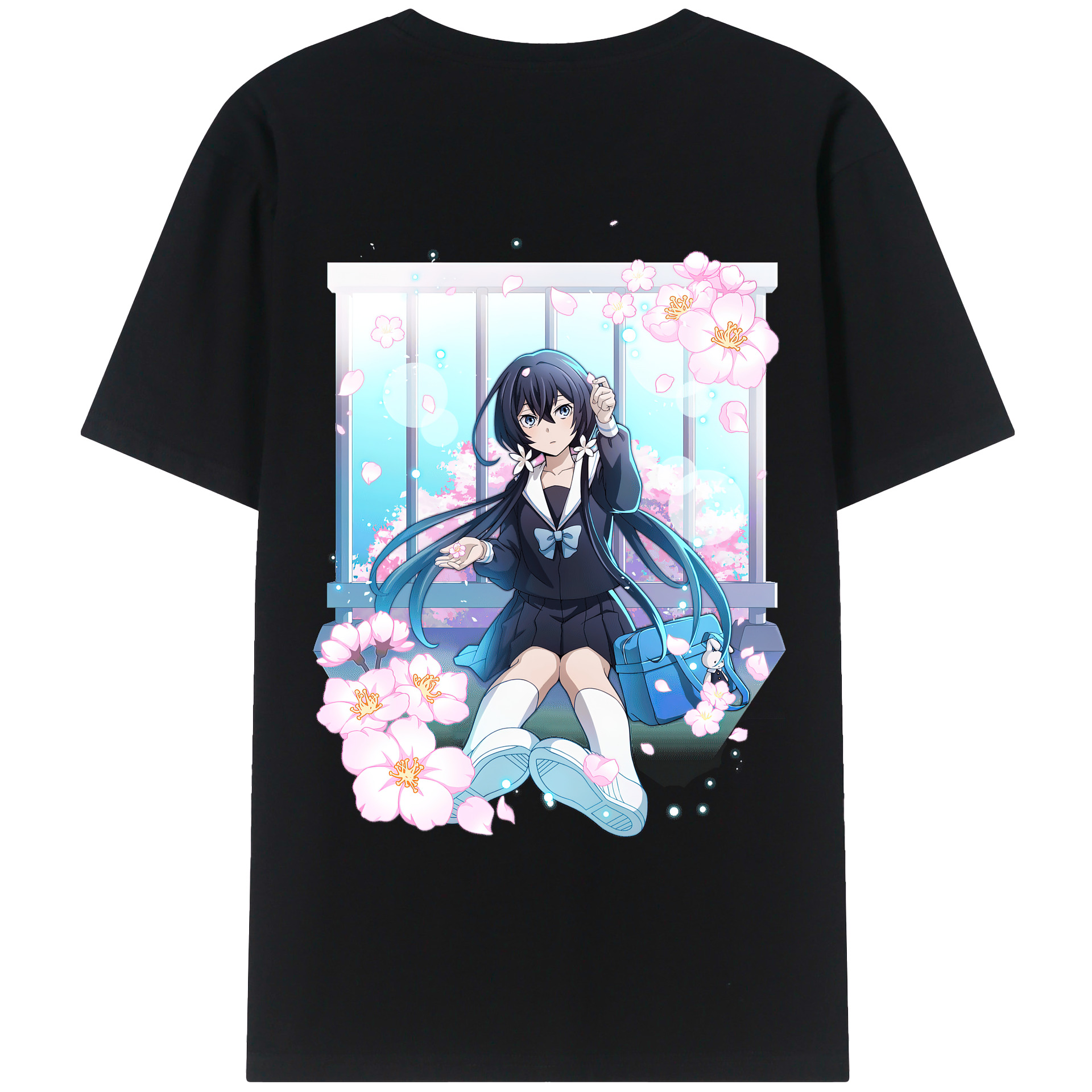 （画像用） 文豪ストレイドッグス Bungo Stray Dogs 綿100％ メンズ半袖Tシャツ（バックプリント） 通気性