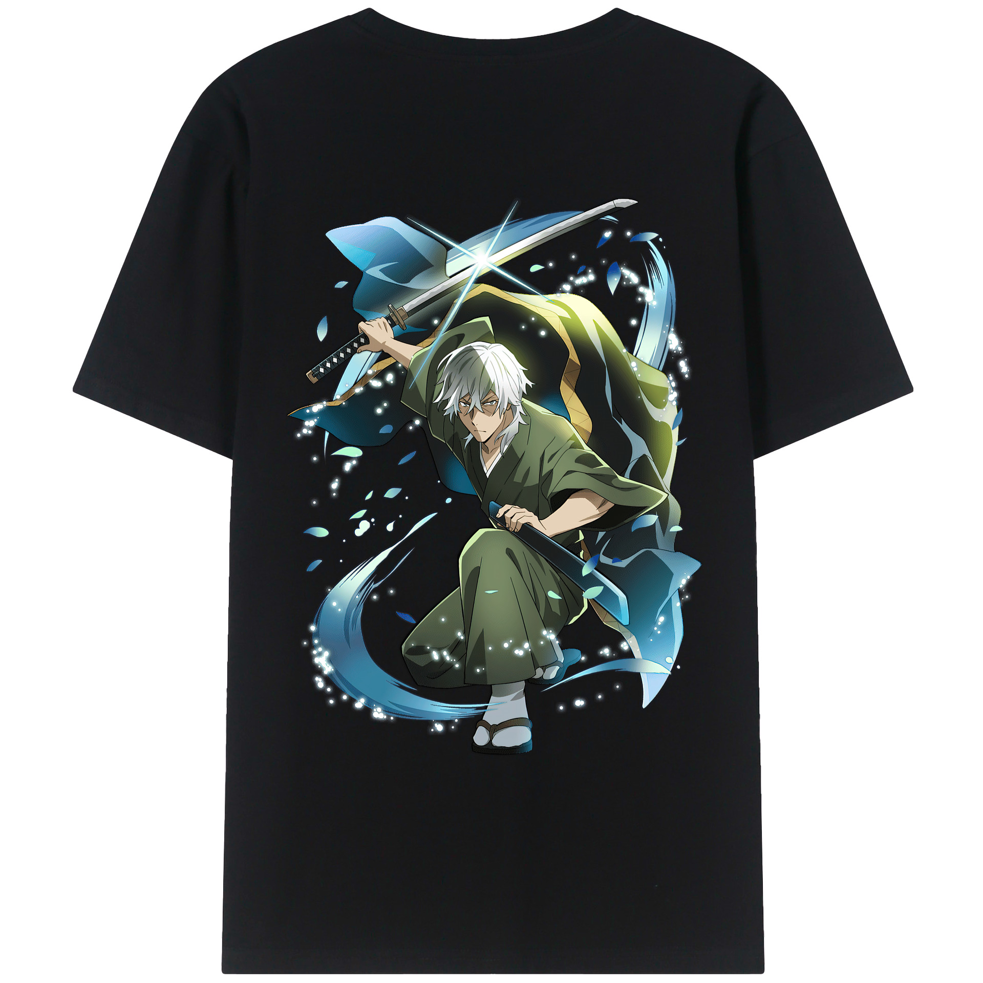 （画像用） 文豪ストレイドッグス Bungo Stray Dogs 綿100％ メンズ半袖Tシャツ（バックプリント） 通気性