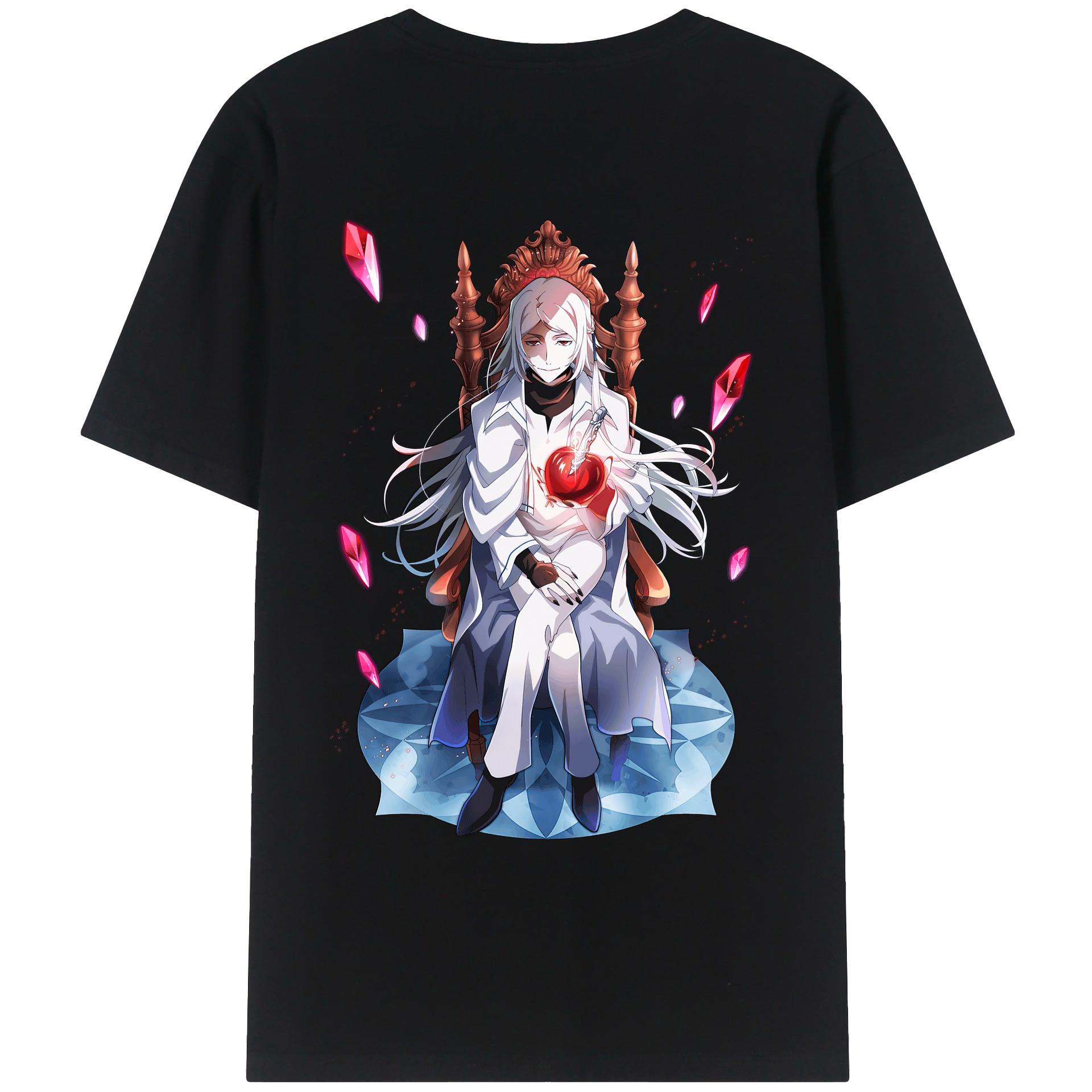 （画像用） 文豪ストレイドッグス Bungo Stray Dogs 綿100％ メンズ半袖Tシャツ（バックプリント） 通気性