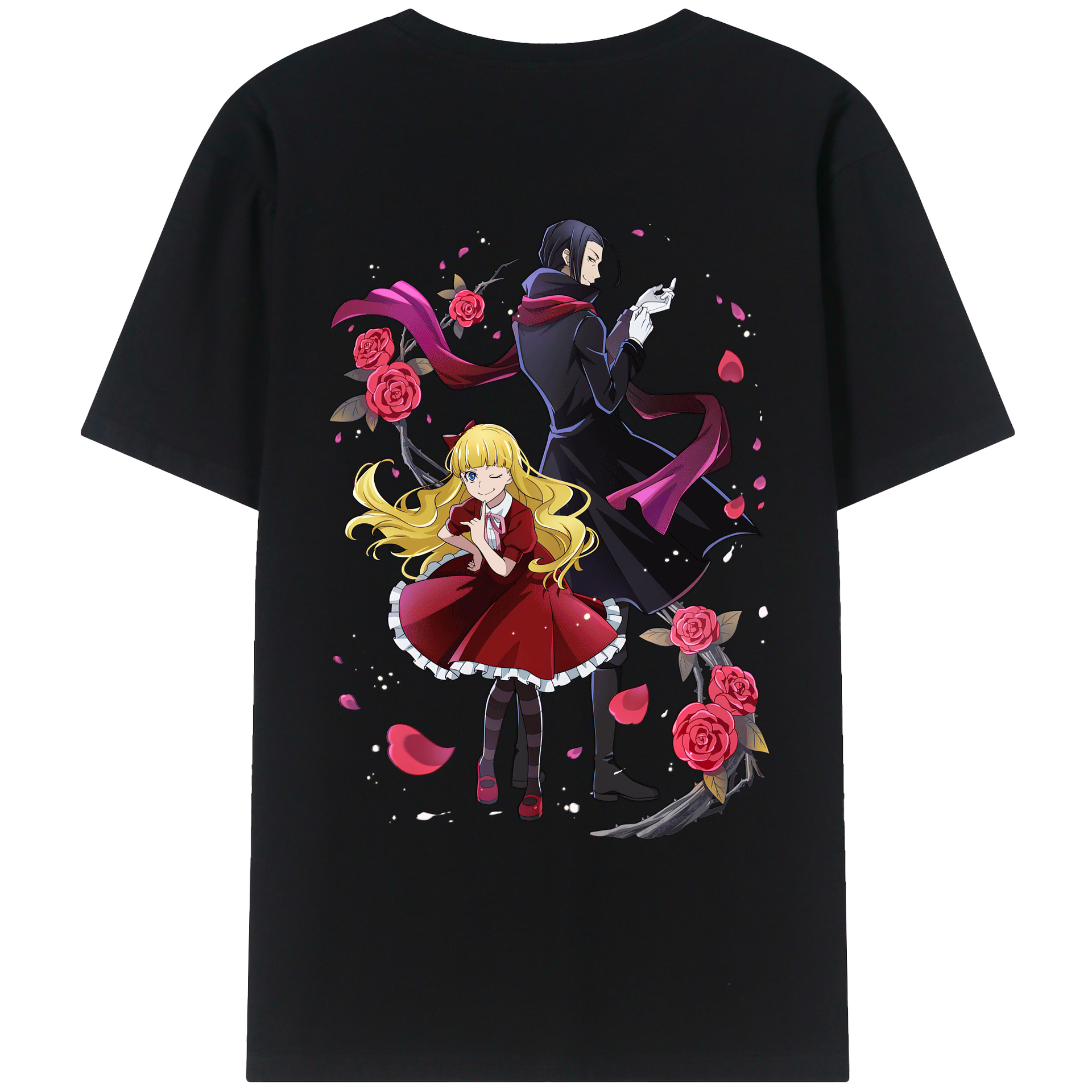 （画像用） 文豪ストレイドッグス Bungo Stray Dogs 綿100％ メンズ半袖Tシャツ（バックプリント） 通気性
