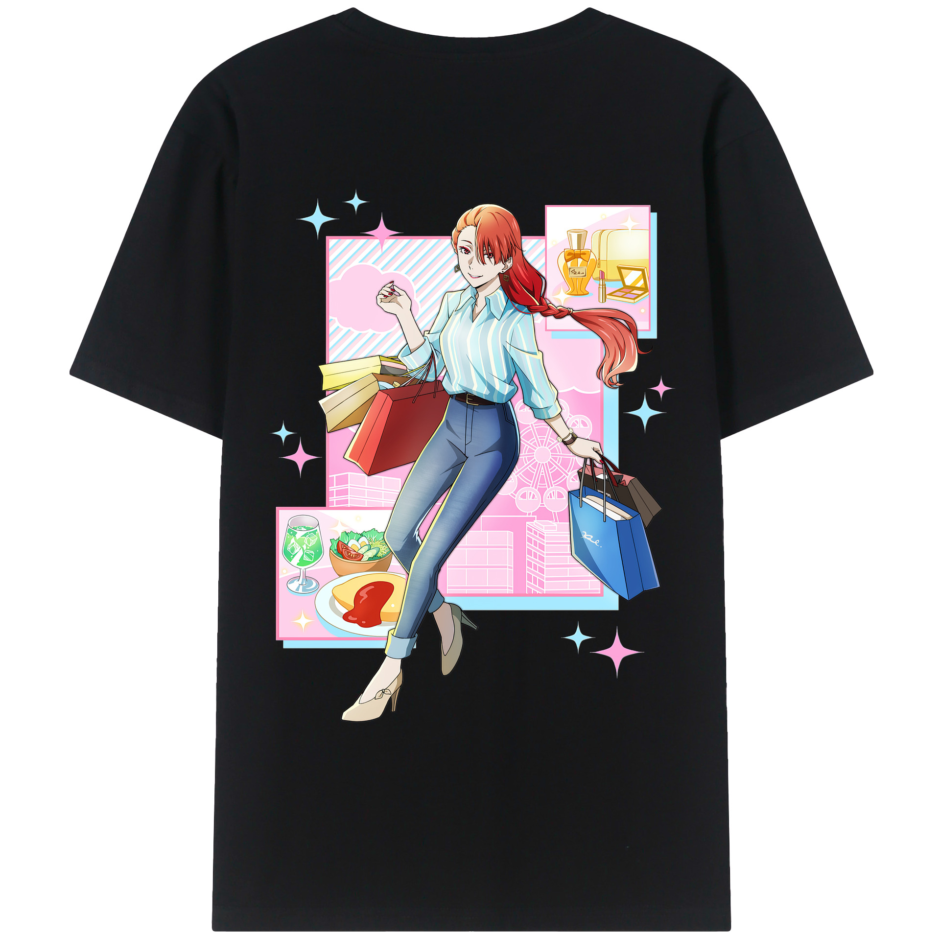 （画像用） 文豪ストレイドッグス Bungo Stray Dogs 綿100％ メンズ半袖Tシャツ（バックプリント） 通気性