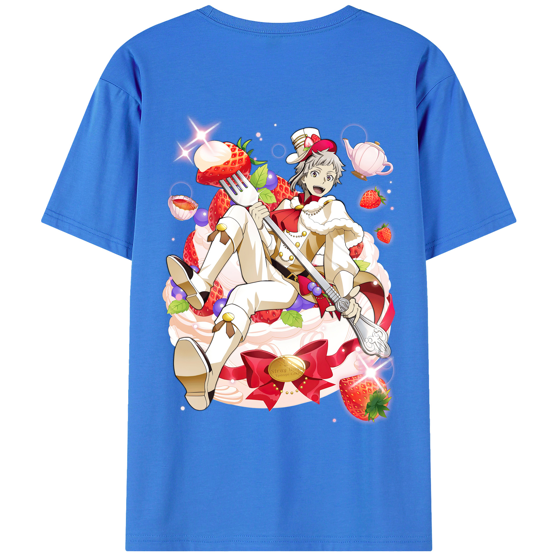 （画像用） 文豪ストレイドッグス Bungo Stray Dogs 綿100％ メンズ半袖Tシャツ（バックプリント） 通気性