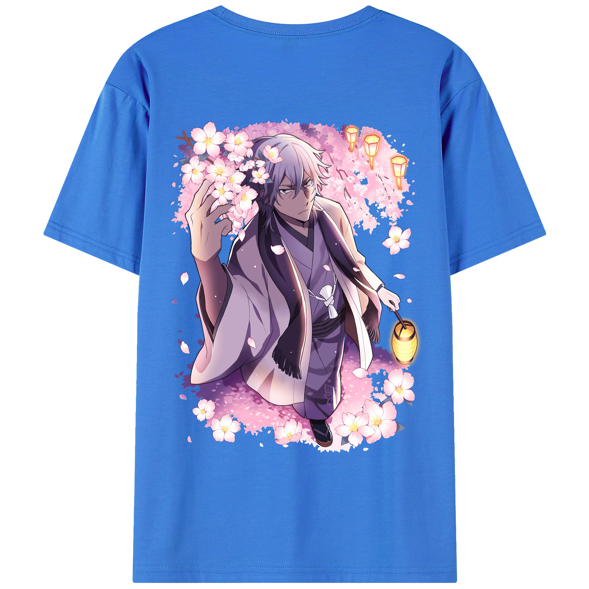 （画像用） 文豪ストレイドッグス Bungo Stray Dogs 綿100％ メンズ半袖Tシャツ（バックプリント） 通気性