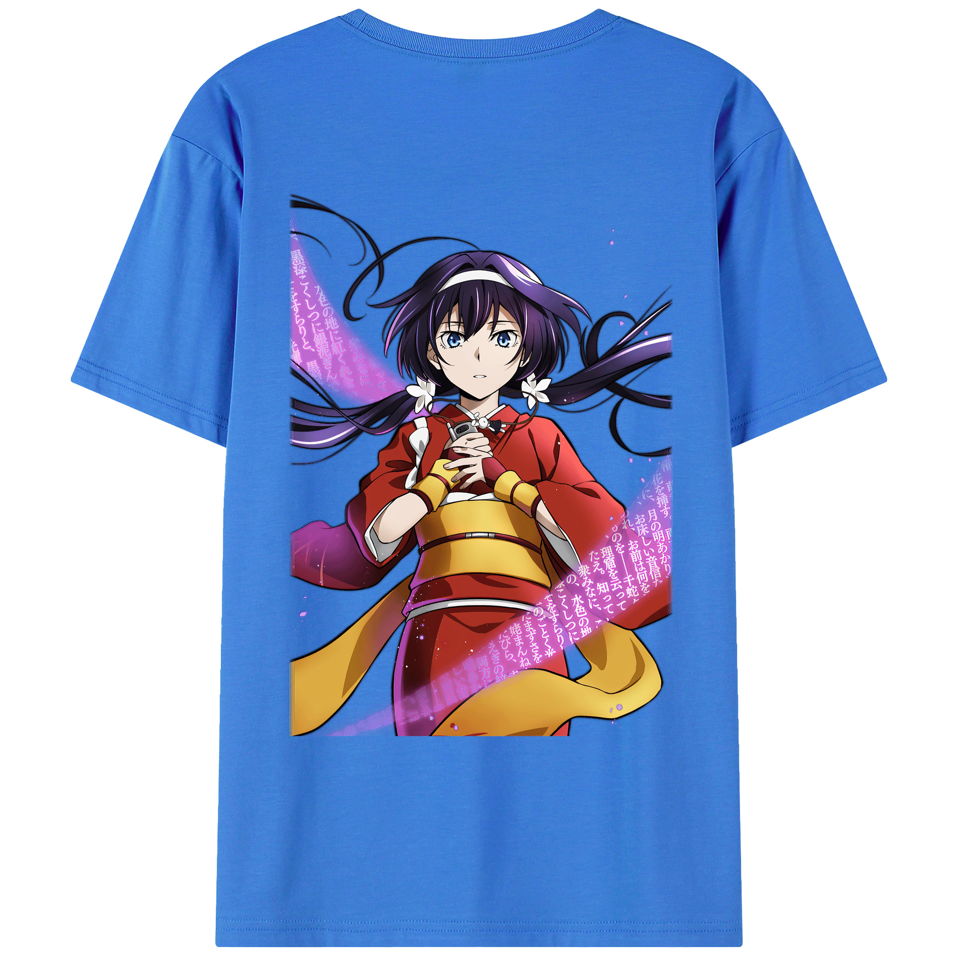 （画像用） 文豪ストレイドッグス Bungo Stray Dogs 綿100％ メンズ半袖Tシャツ（バックプリント） 通気性