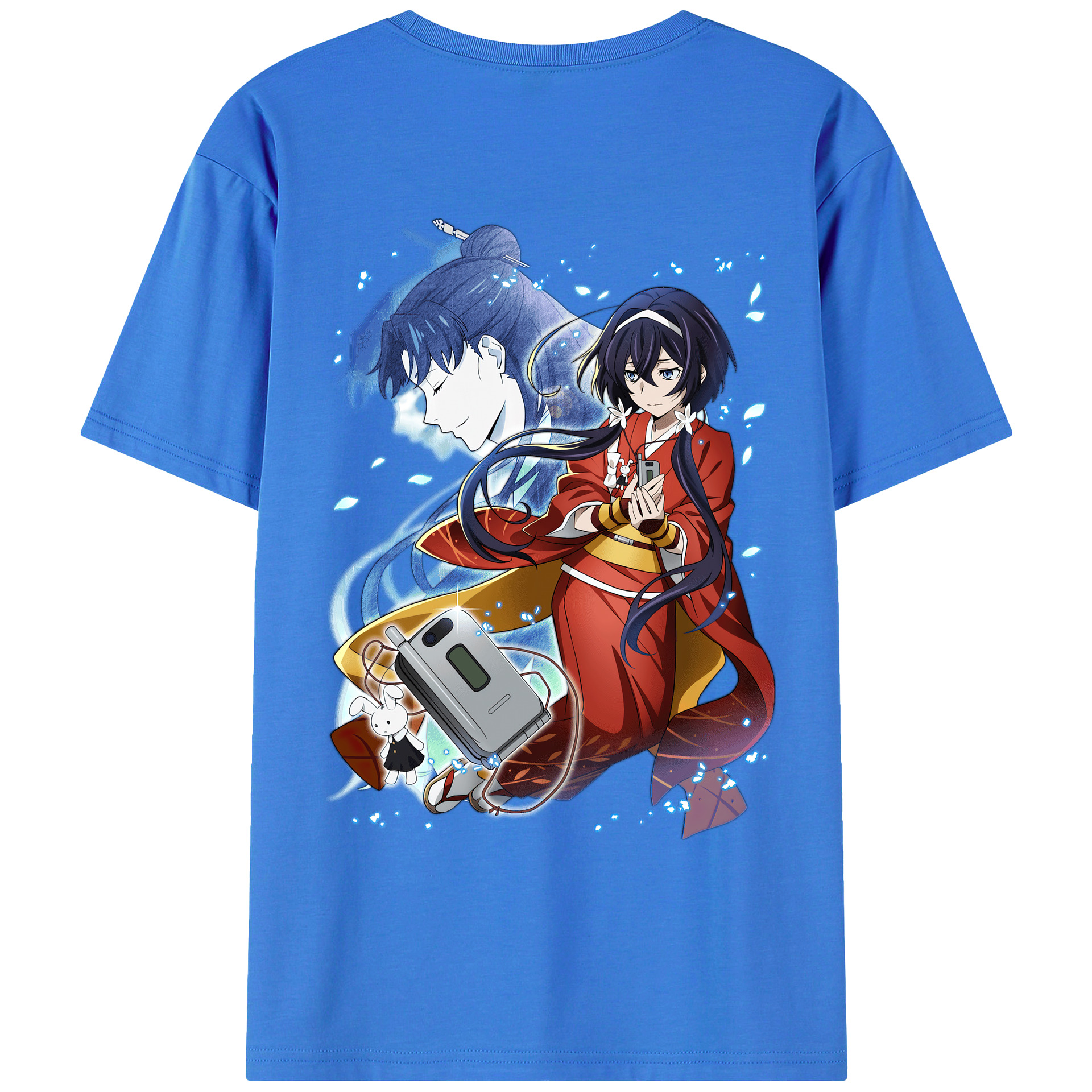 （画像用） 文豪ストレイドッグス Bungo Stray Dogs 綿100％ メンズ半袖Tシャツ（バックプリント） 通気性
