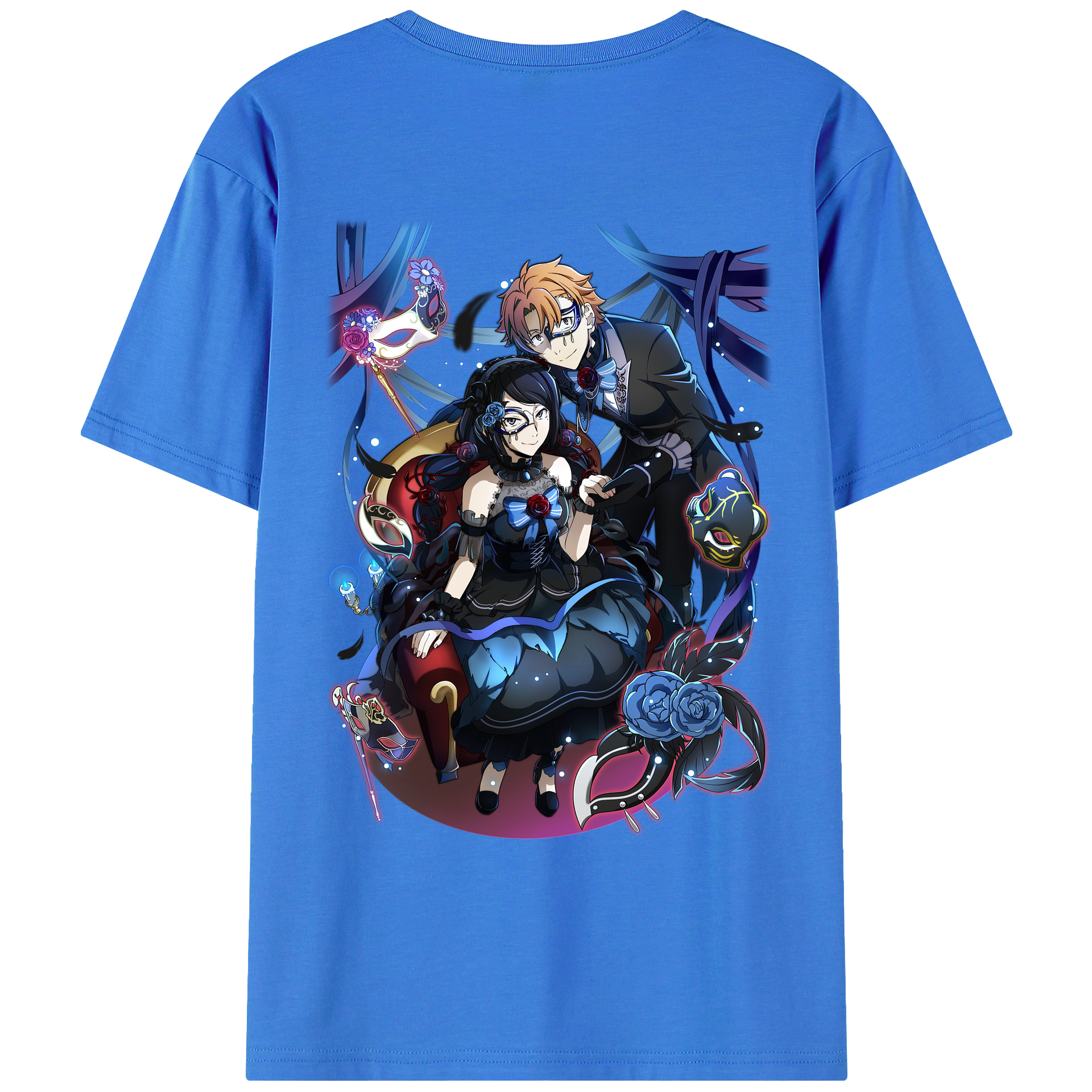 （画像用） 文豪ストレイドッグス Bungo Stray Dogs 綿100％ メンズ半袖Tシャツ（バックプリント） 通気性