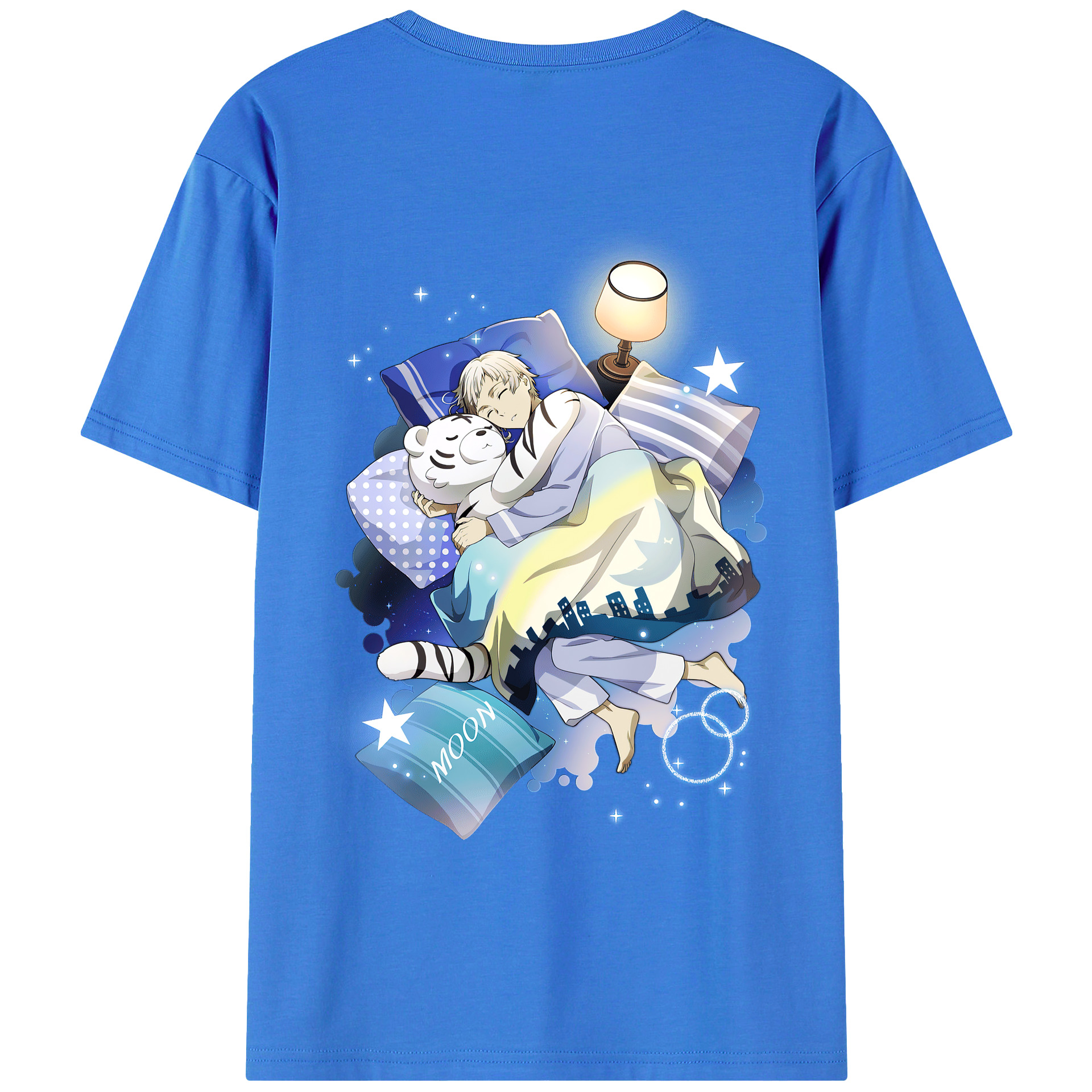 （画像用） 文豪ストレイドッグス Bungo Stray Dogs 綿100％ メンズ半袖Tシャツ（バックプリント） 通気性