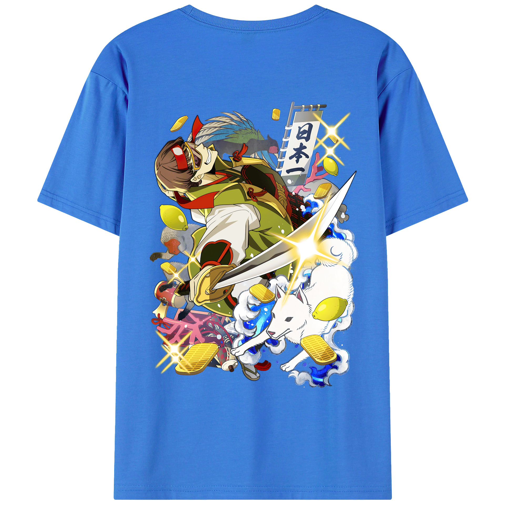 （画像用） 文豪ストレイドッグス Bungo Stray Dogs 綿100％ メンズ半袖Tシャツ（バックプリント） 通気性