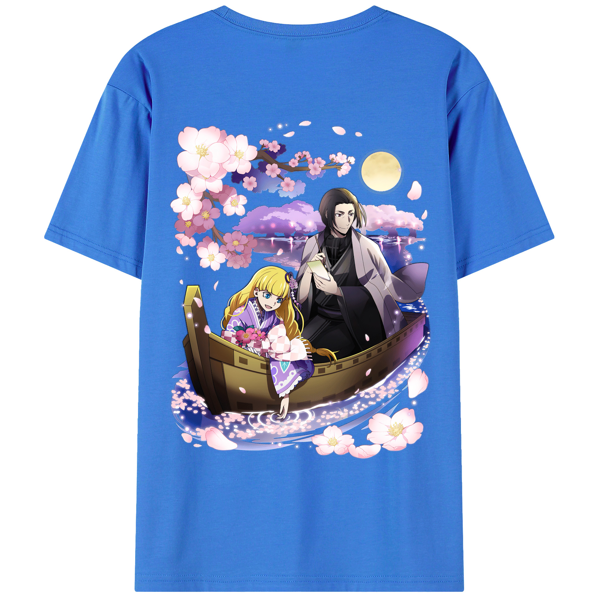 （画像用） 文豪ストレイドッグス Bungo Stray Dogs 綿100％ メンズ半袖Tシャツ（バックプリント） 通気性