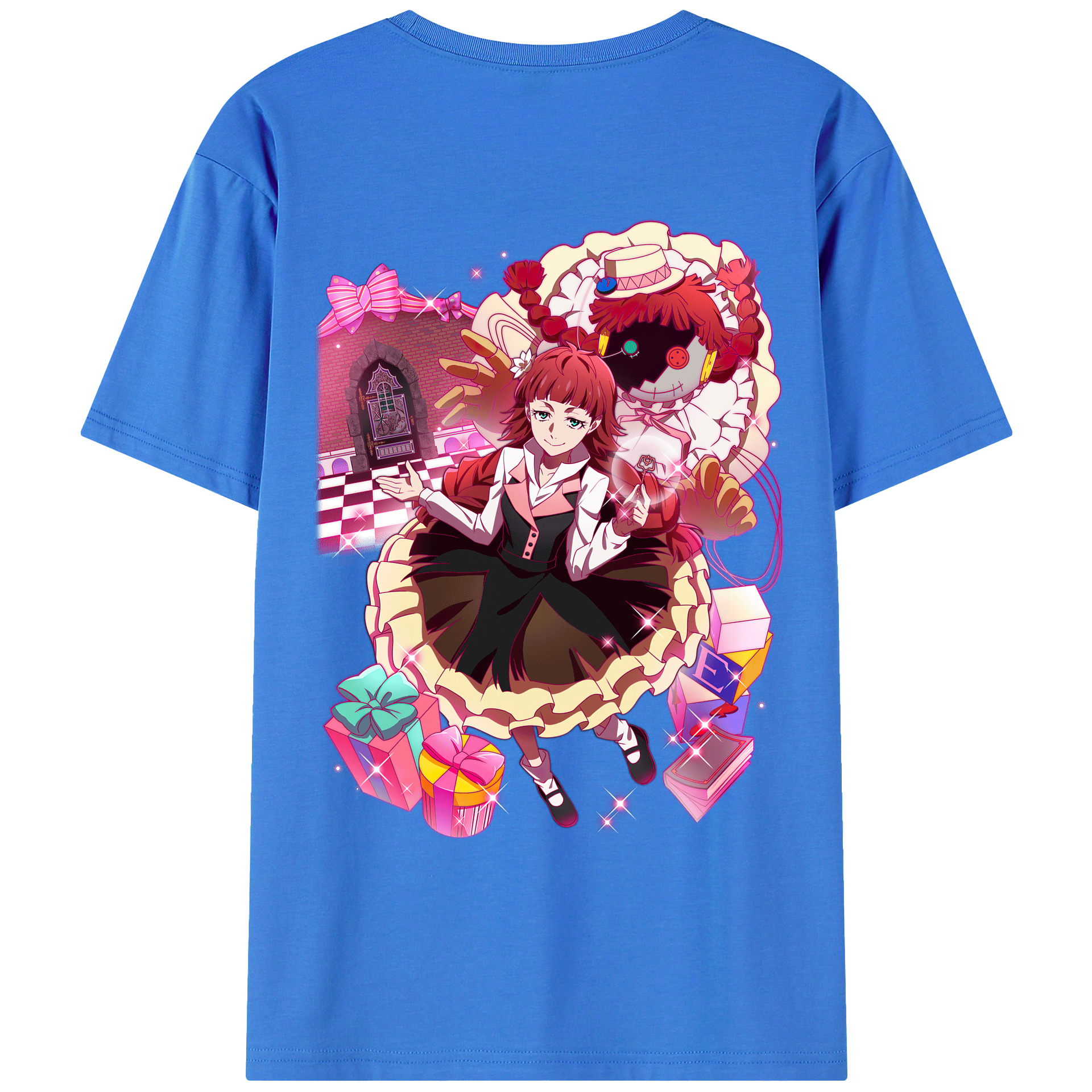 （画像用） 文豪ストレイドッグス Bungo Stray Dogs 綿100％ メンズ半袖Tシャツ（バックプリント） 通気性
