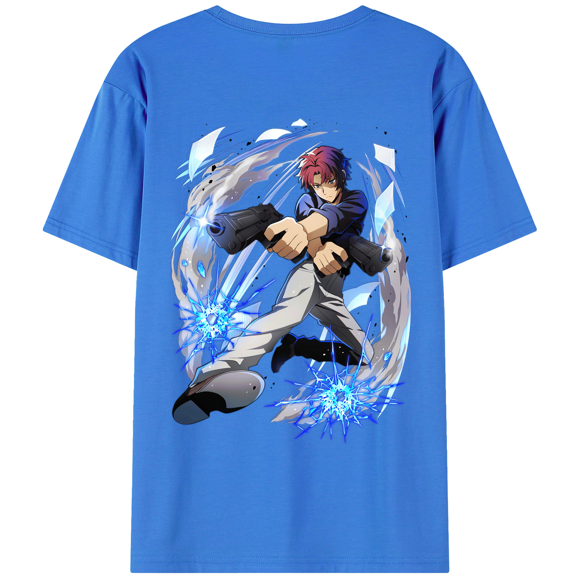 （画像用） 文豪ストレイドッグス Bungo Stray Dogs 綿100％ メンズ半袖Tシャツ（バックプリント） 通気性