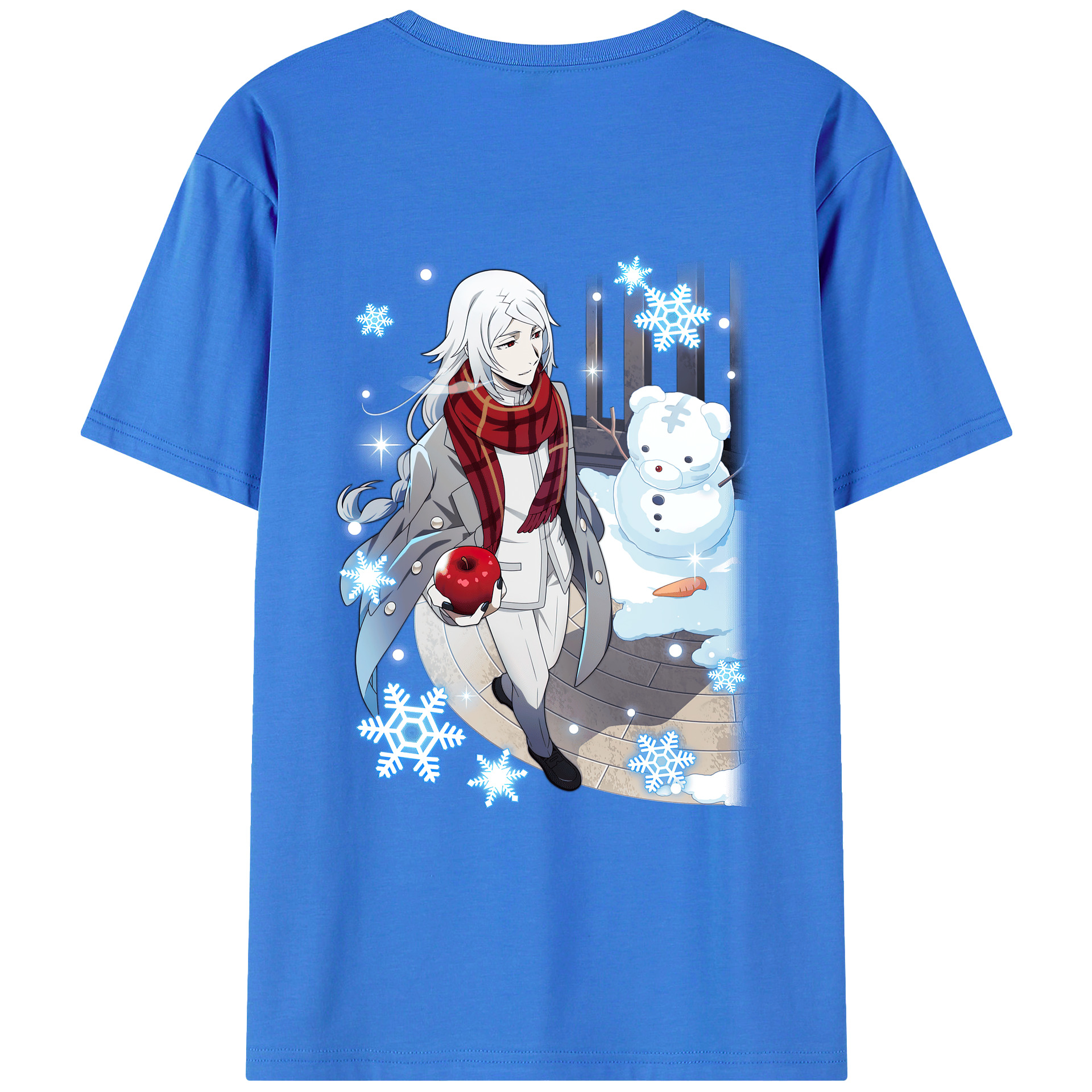 （画像用） 文豪ストレイドッグス Bungo Stray Dogs 綿100％ メンズ半袖Tシャツ（バックプリント） 通気性