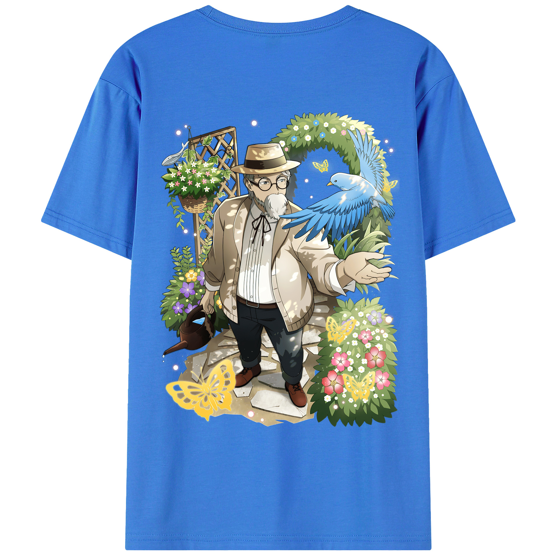 （画像用） 文豪ストレイドッグス Bungo Stray Dogs 綿100％ メンズ半袖Tシャツ（バックプリント） 通気性