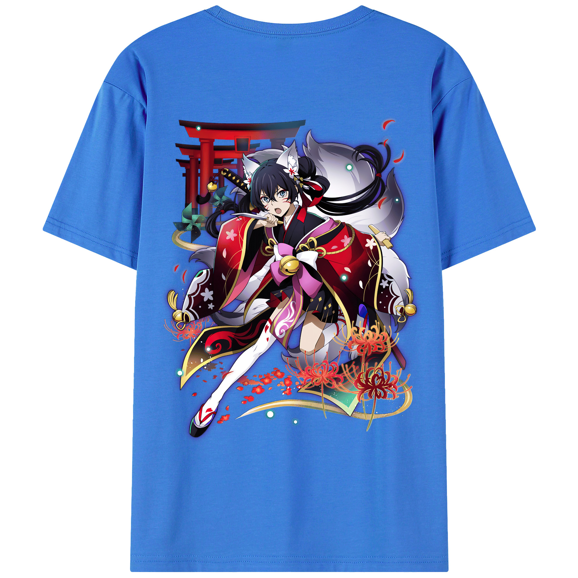 （画像用） 文豪ストレイドッグス Bungo Stray Dogs 綿100％ メンズ半袖Tシャツ（バックプリント） 通気性