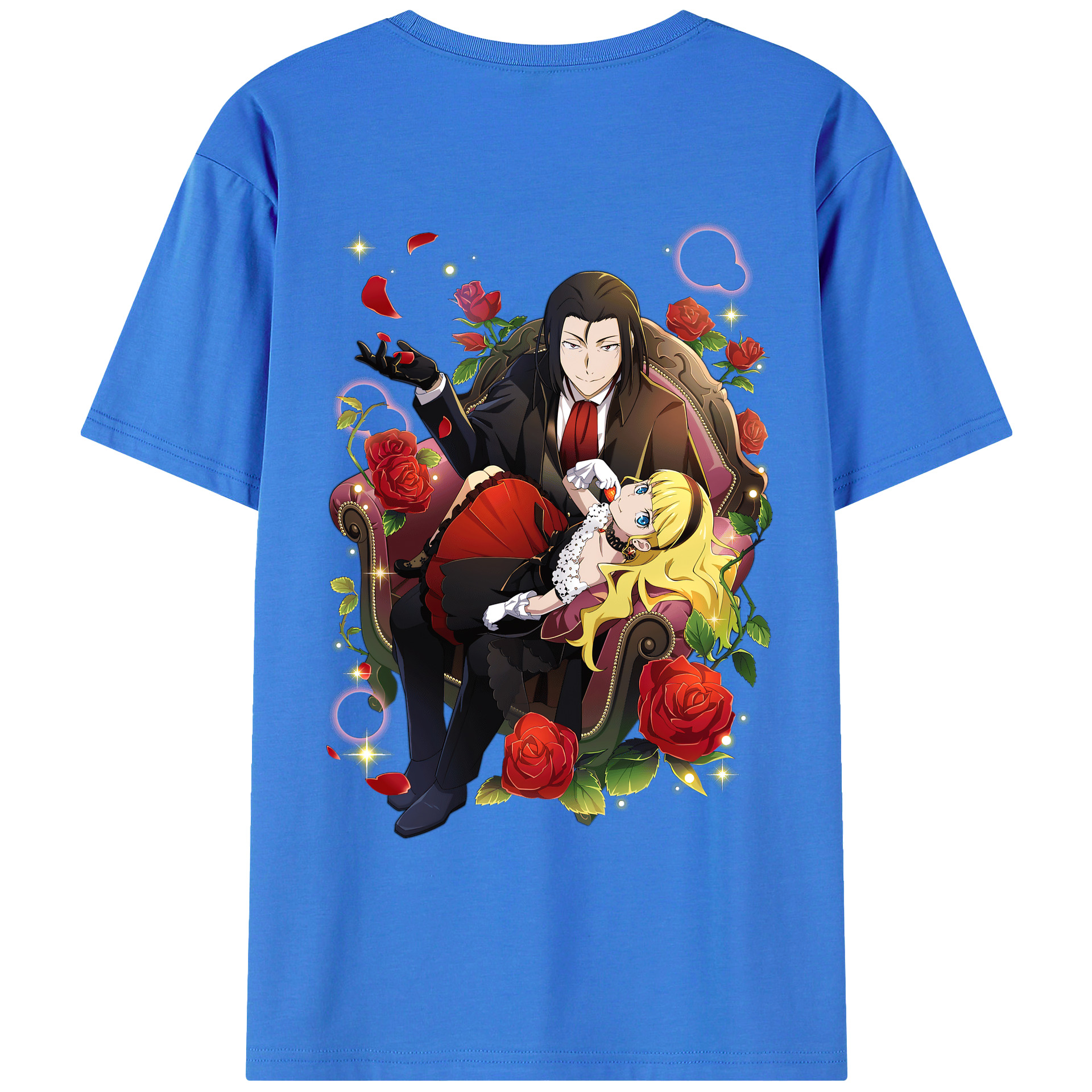 （画像用） 文豪ストレイドッグス Bungo Stray Dogs 綿100％ メンズ半袖Tシャツ（バックプリント） 通気性
