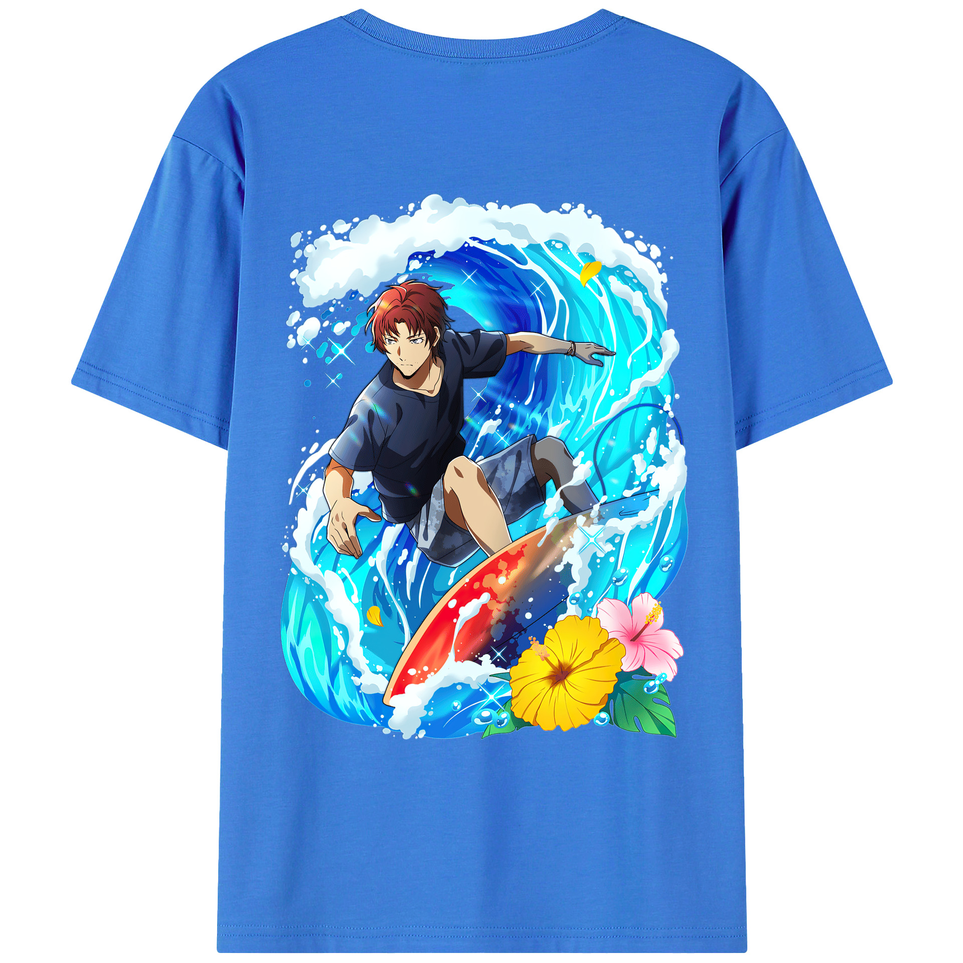 （画像用） 文豪ストレイドッグス Bungo Stray Dogs 綿100％ メンズ半袖Tシャツ（バックプリント） 通気性