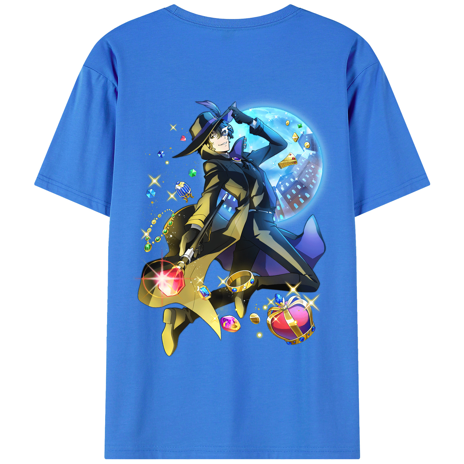 （画像用） 文豪ストレイドッグス Bungo Stray Dogs 綿100％ メンズ半袖Tシャツ（バックプリント） 通気性