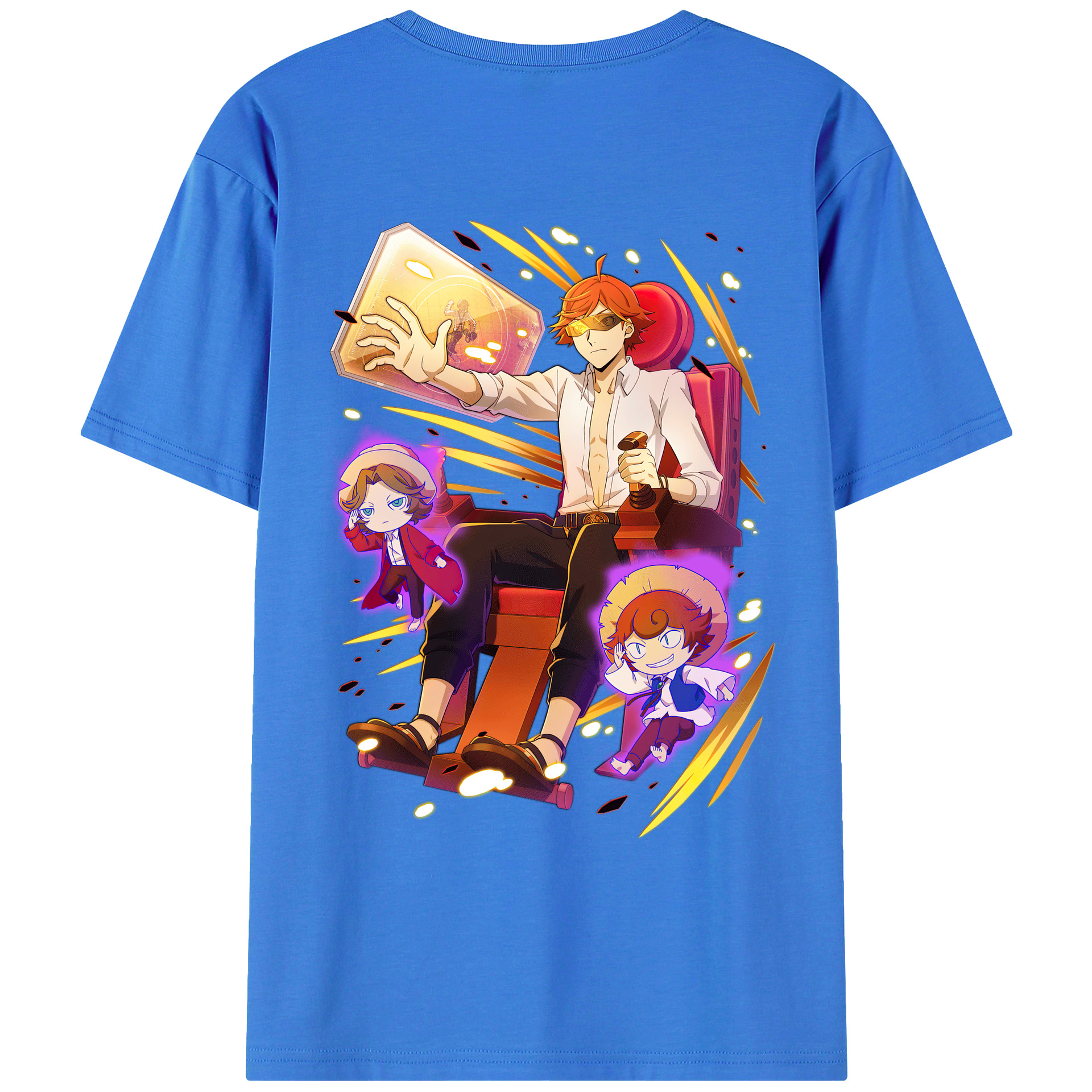 （画像用） 文豪ストレイドッグス Bungo Stray Dogs 綿100％ メンズ半袖Tシャツ（バックプリント） 通気性