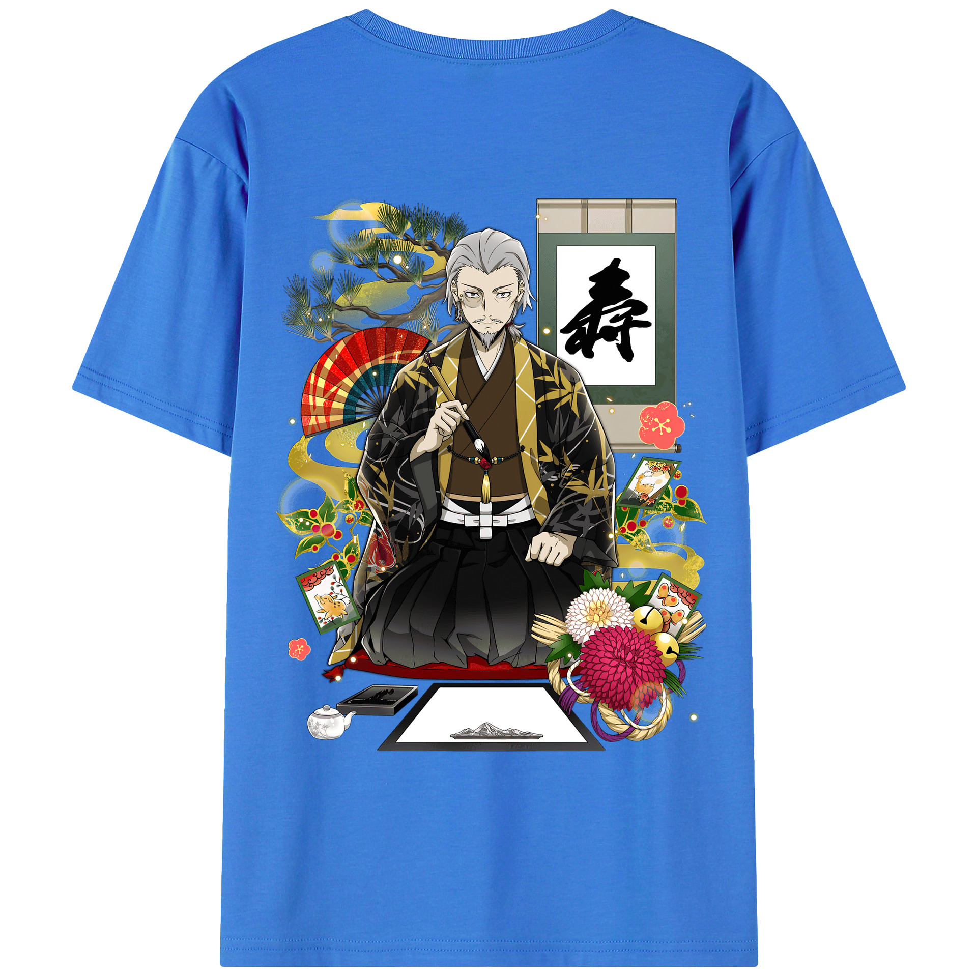 （画像用） 文豪ストレイドッグス Bungo Stray Dogs 綿100％ メンズ半袖Tシャツ（バックプリント） 通気性