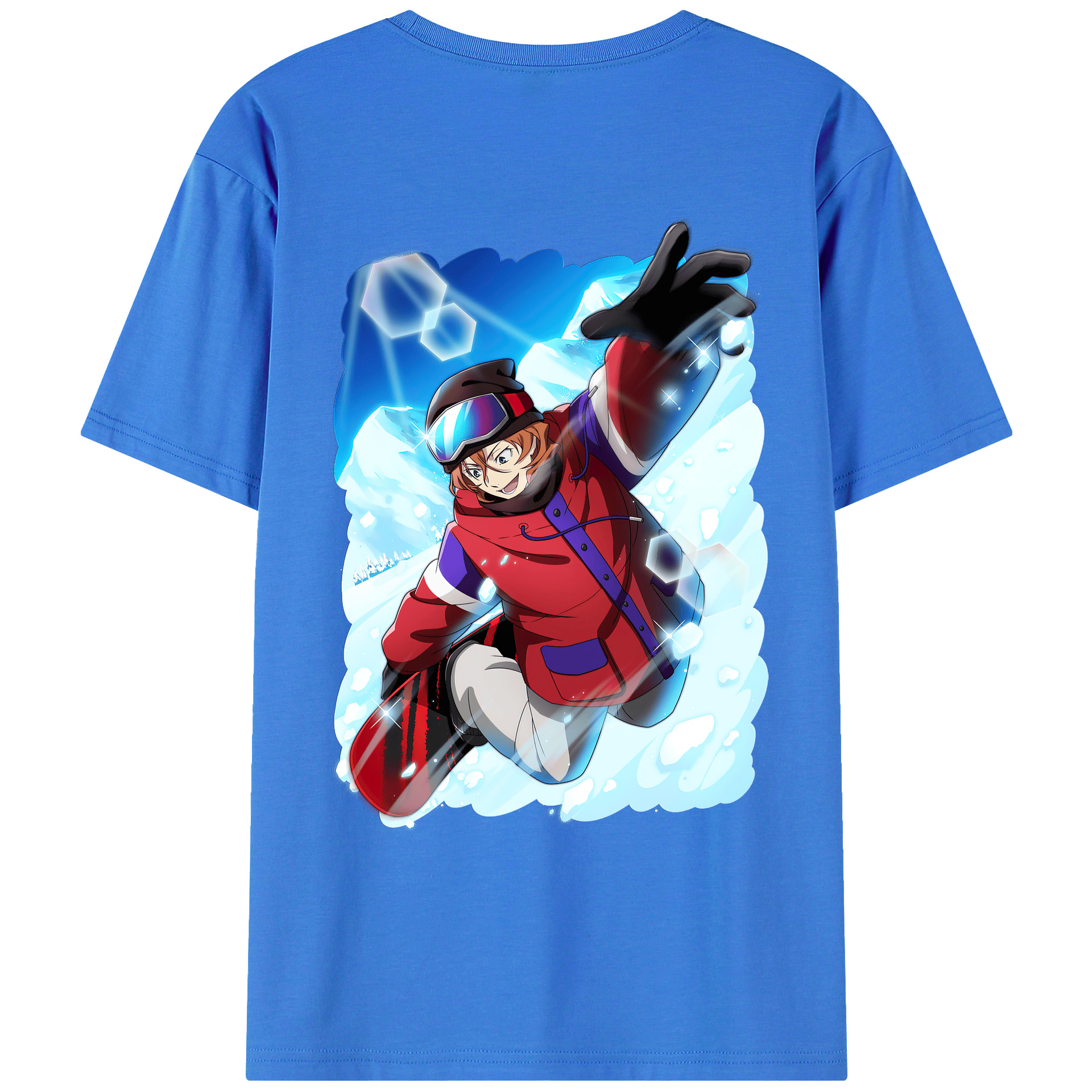 （画像用） 文豪ストレイドッグス Bungo Stray Dogs 綿100％ メンズ半袖Tシャツ（バックプリント） 通気性