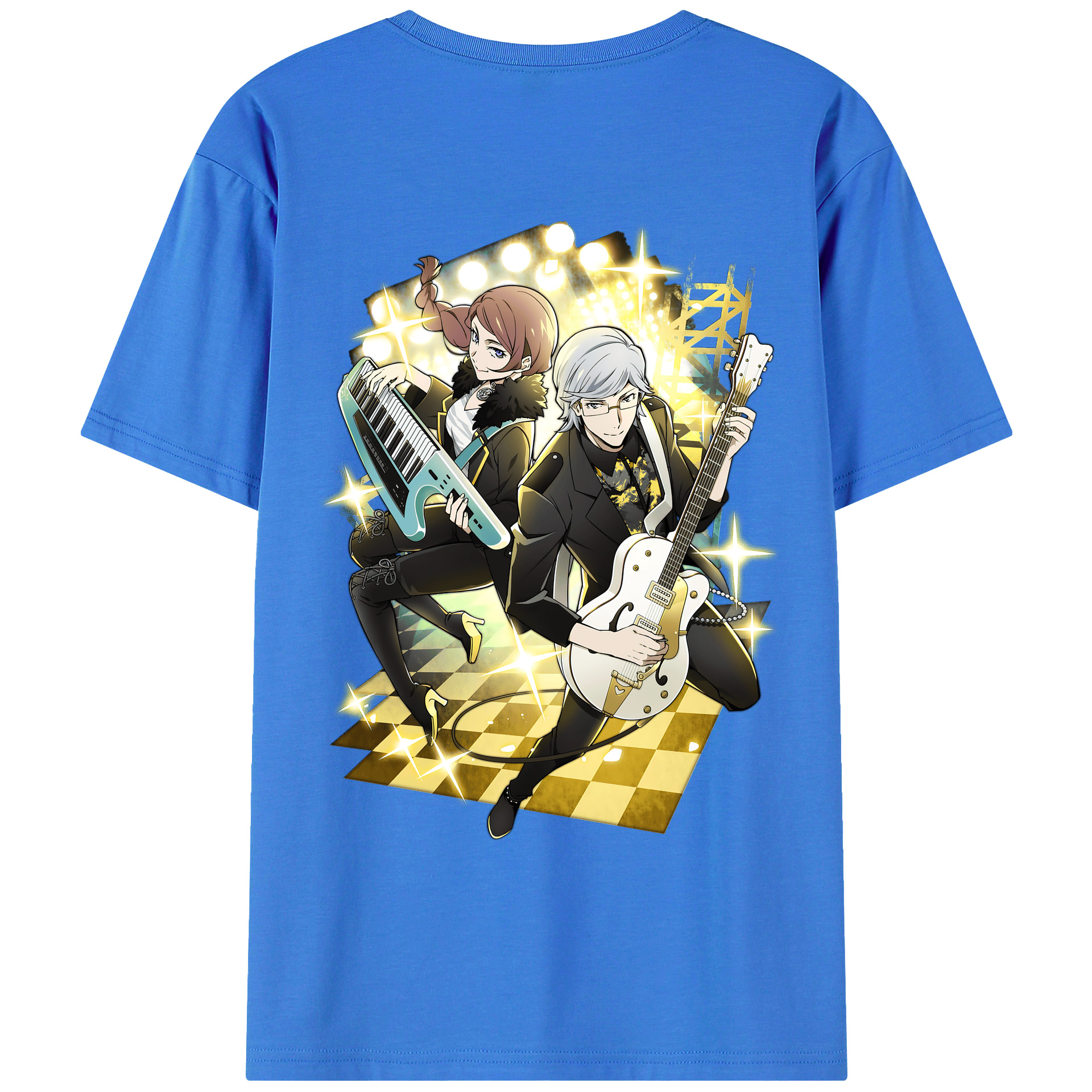（画像用） 文豪ストレイドッグス Bungo Stray Dogs 綿100％ メンズ半袖Tシャツ（バックプリント） 通気性