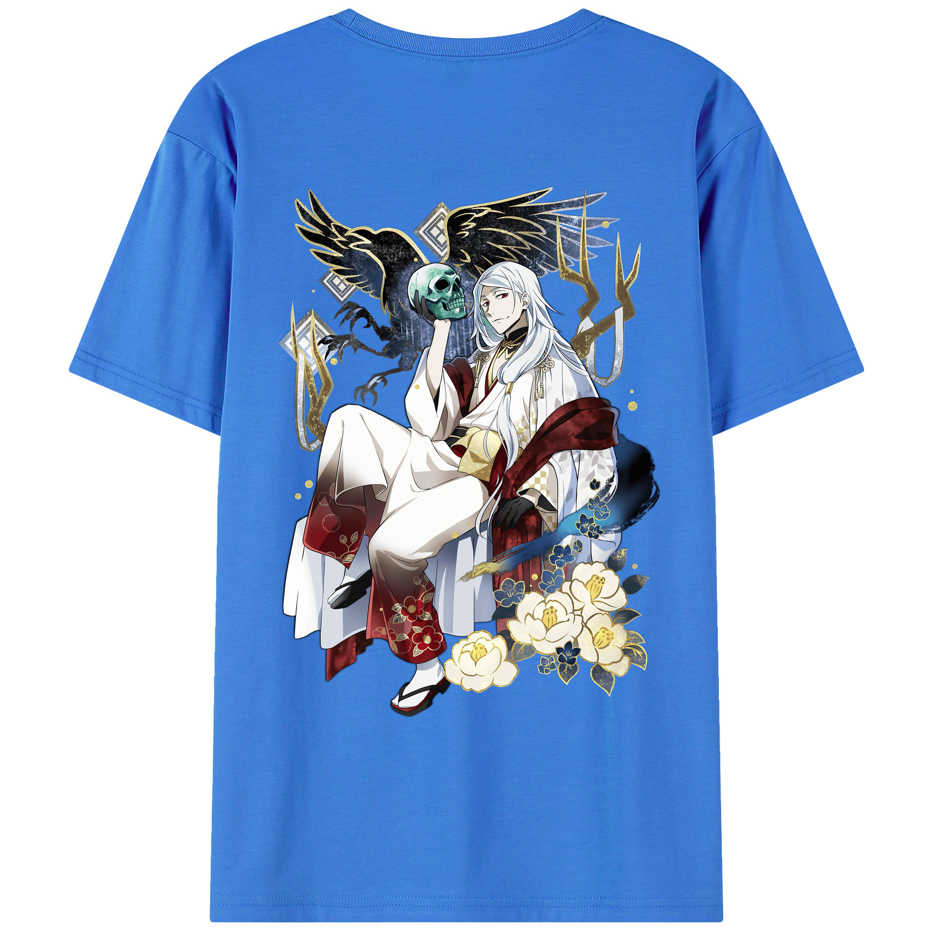 （画像用） 文豪ストレイドッグス Bungo Stray Dogs 綿100％ メンズ半袖Tシャツ（バックプリント） 通気性