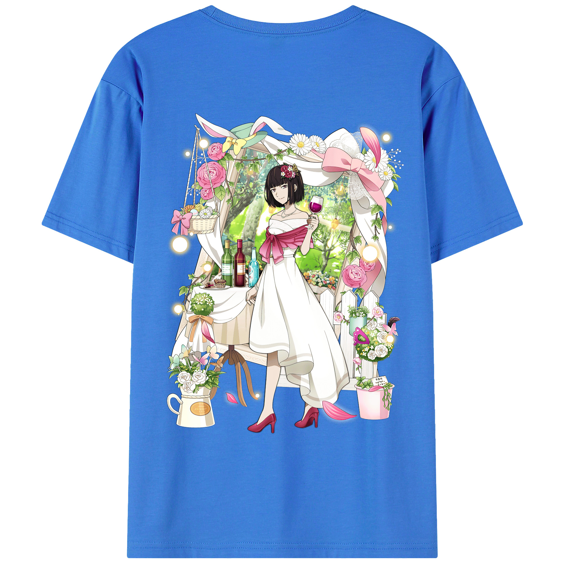 （画像用） 文豪ストレイドッグス Bungo Stray Dogs 綿100％ メンズ半袖Tシャツ（バックプリント） 通気性