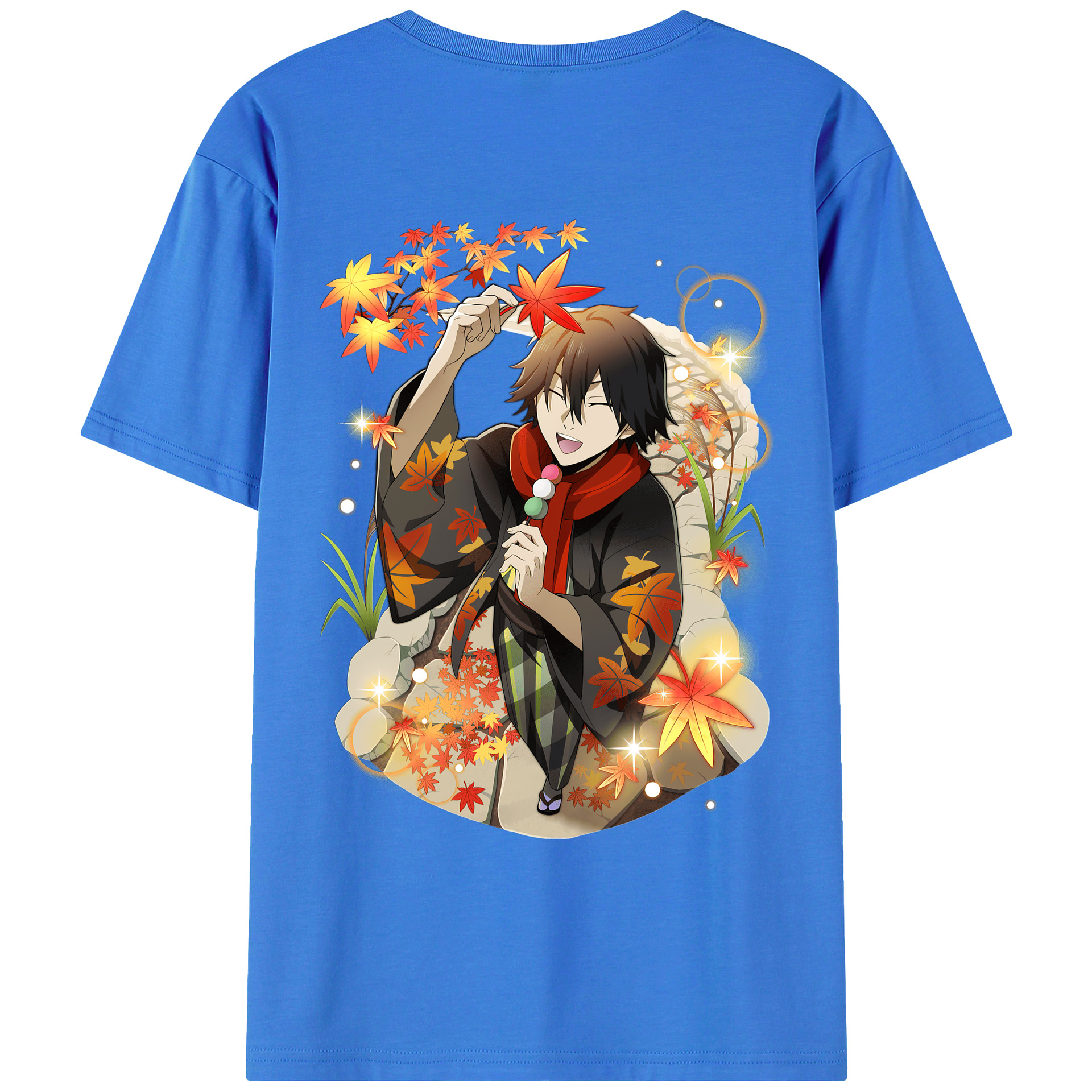 （画像用） 文豪ストレイドッグス Bungo Stray Dogs 綿100％ メンズ半袖Tシャツ（バックプリント） 通気性