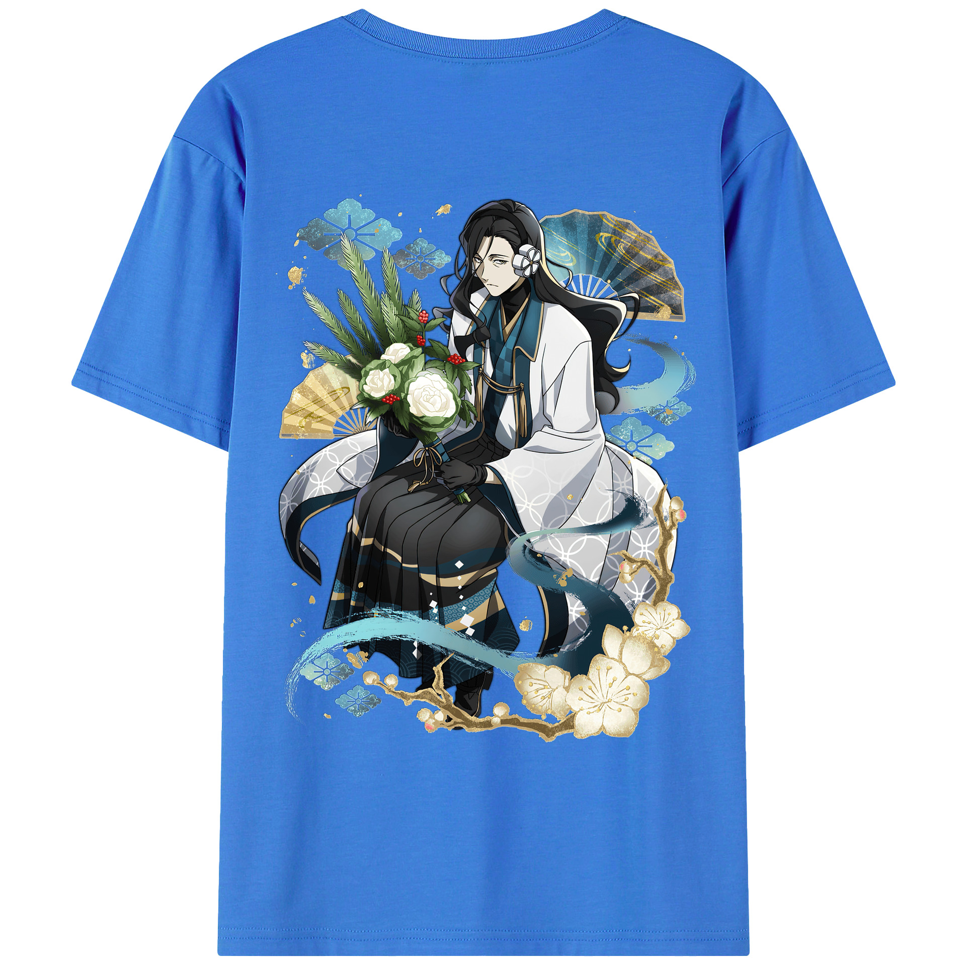 （画像用） 文豪ストレイドッグス Bungo Stray Dogs 綿100％ メンズ半袖Tシャツ（バックプリント） 通気性