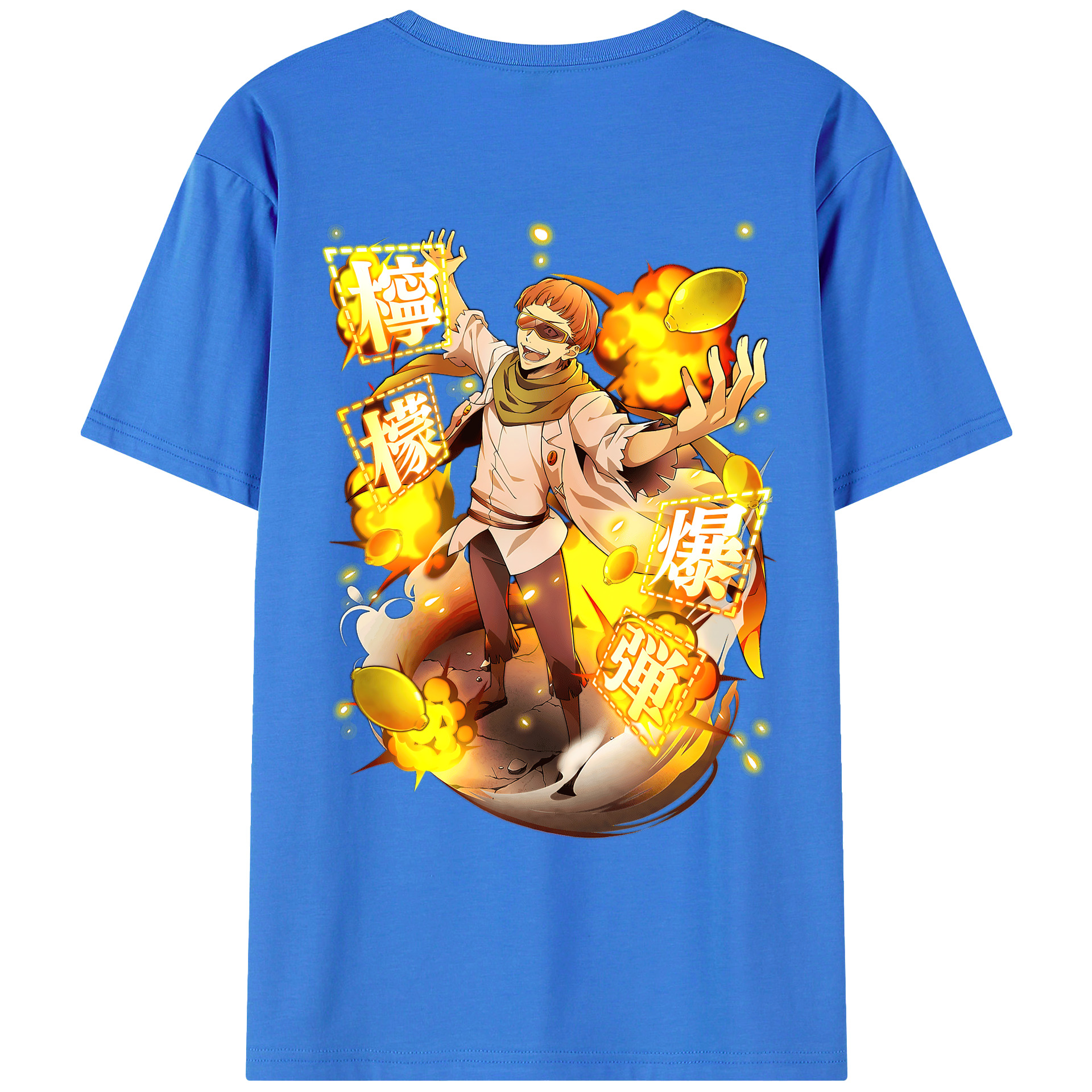 （画像用） 文豪ストレイドッグス Bungo Stray Dogs 綿100％ メンズ半袖Tシャツ（バックプリント） 通気性