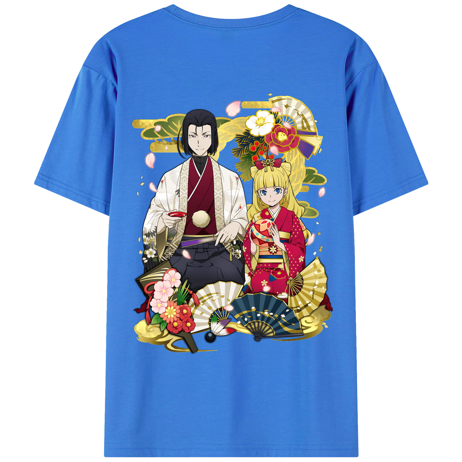 （画像用） 文豪ストレイドッグス Bungo Stray Dogs 綿100％ メンズ半袖Tシャツ（バックプリント） 通気性