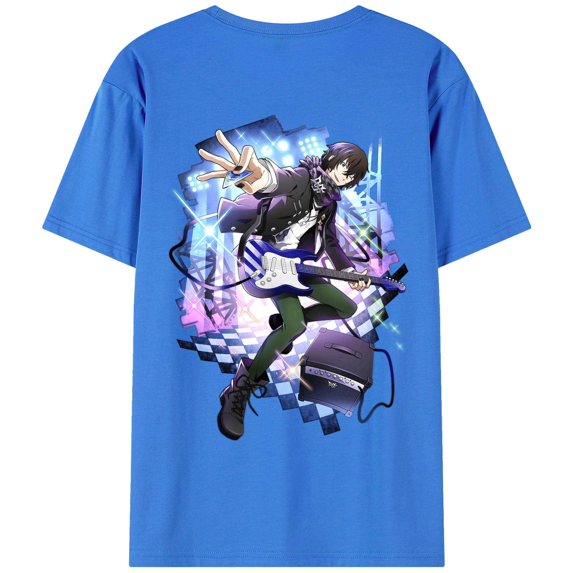 （画像用） 文豪ストレイドッグス Bungo Stray Dogs 綿100％ メンズ半袖Tシャツ（バックプリント） 通気性