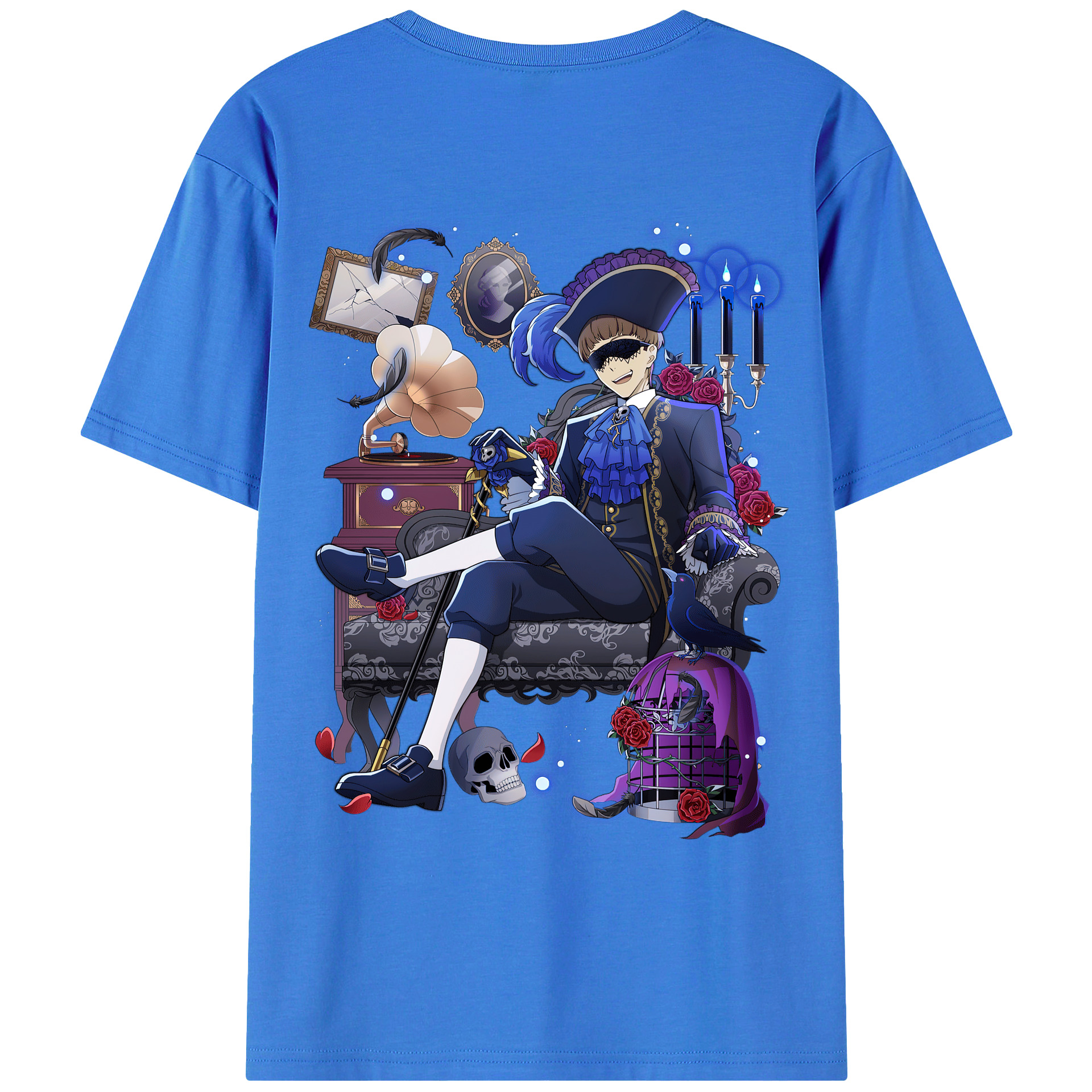 （画像用） 文豪ストレイドッグス Bungo Stray Dogs 綿100％ メンズ半袖Tシャツ（バックプリント） 通気性