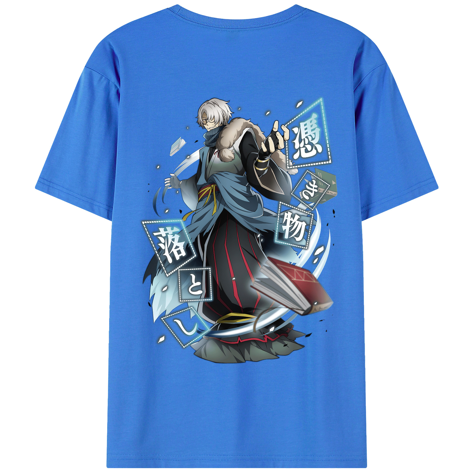 （画像用） 文豪ストレイドッグス Bungo Stray Dogs 綿100％ メンズ半袖Tシャツ（バックプリント） 通気性