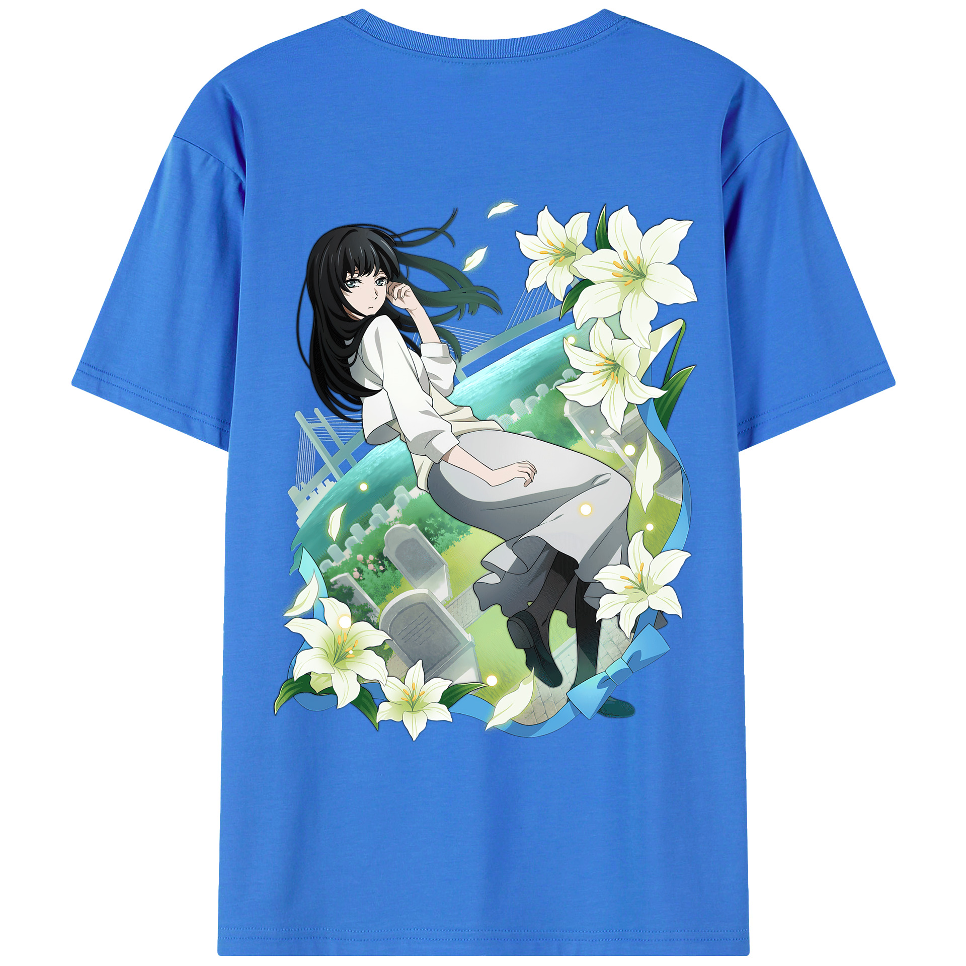 （画像用） 文豪ストレイドッグス Bungo Stray Dogs 綿100％ メンズ半袖Tシャツ（バックプリント） 通気性