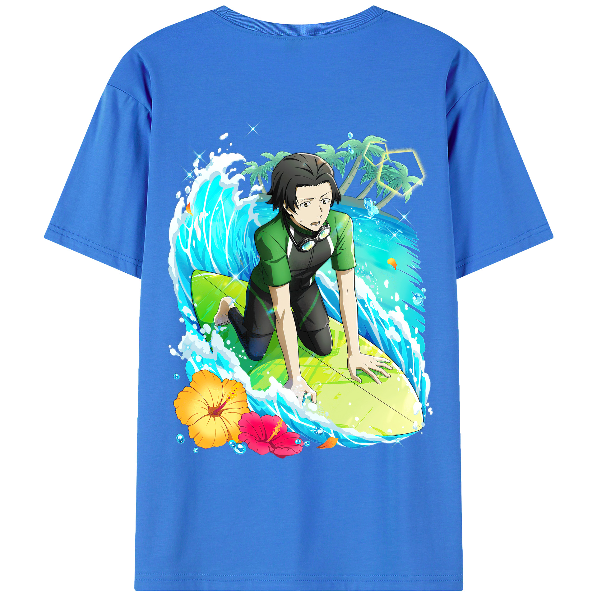 （画像用） 文豪ストレイドッグス Bungo Stray Dogs 綿100％ メンズ半袖Tシャツ（バックプリント） 通気性