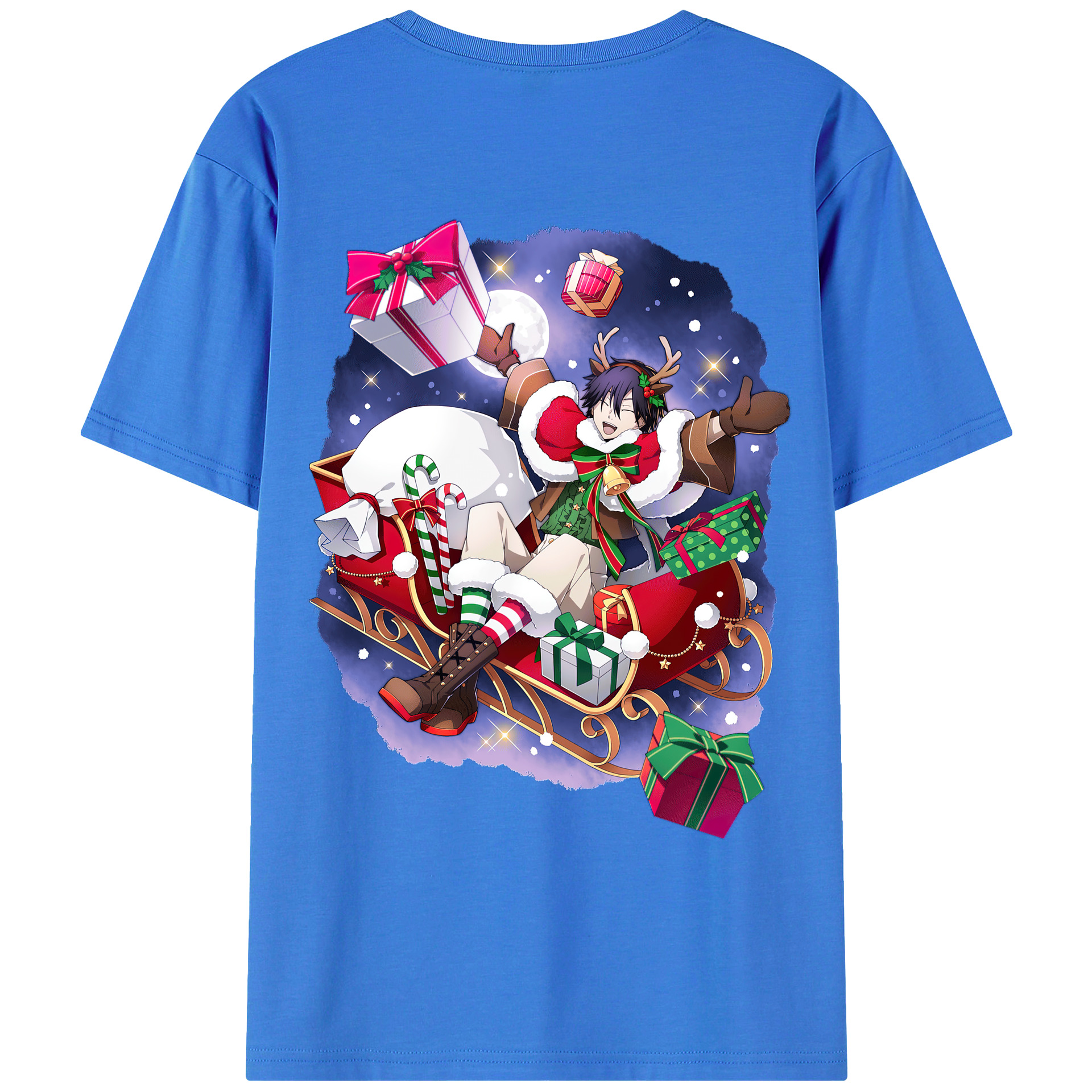 （画像用） 文豪ストレイドッグス Bungo Stray Dogs 綿100％ メンズ半袖Tシャツ（バックプリント） 通気性