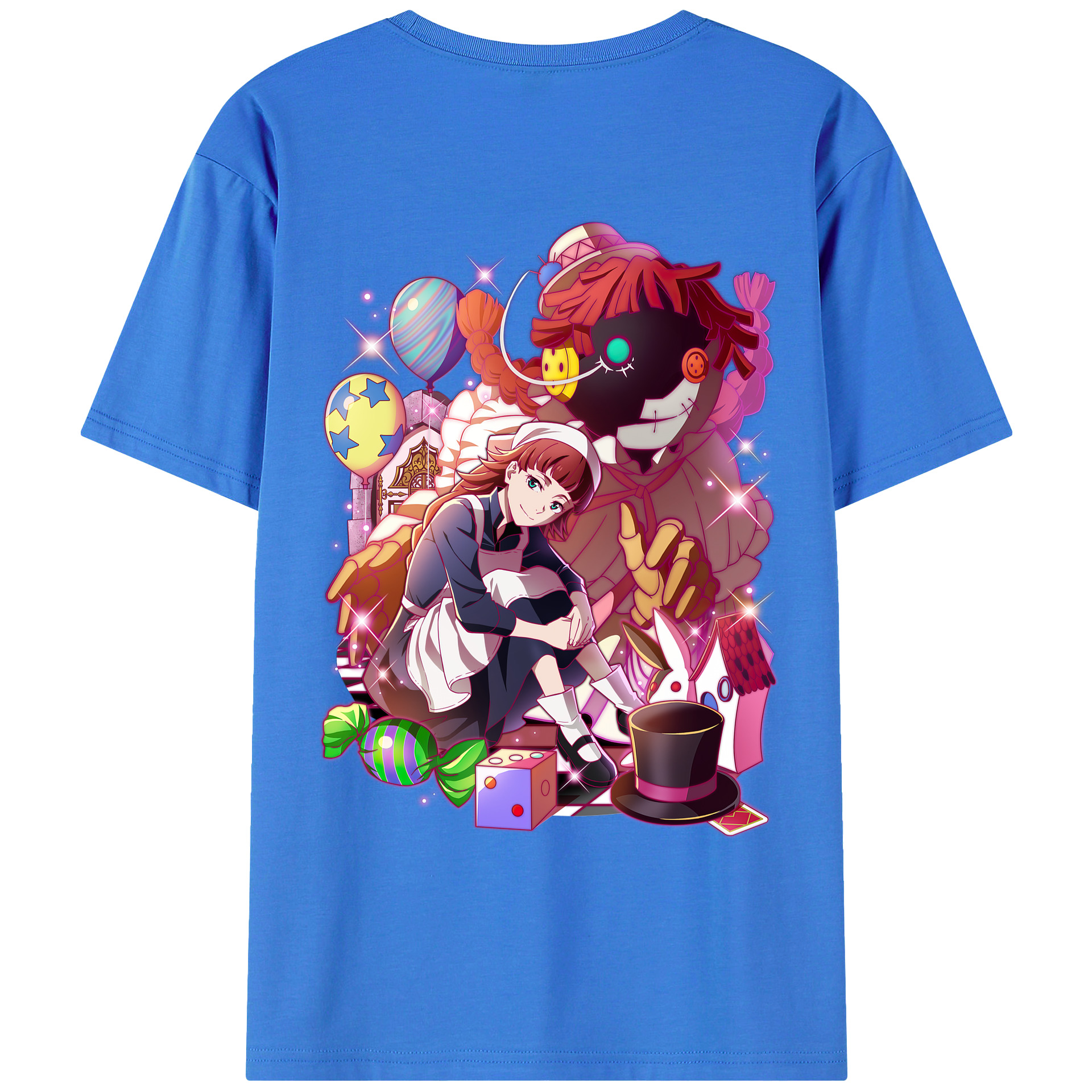 （画像用） 文豪ストレイドッグス Bungo Stray Dogs 綿100％ メンズ半袖Tシャツ（バックプリント） 通気性