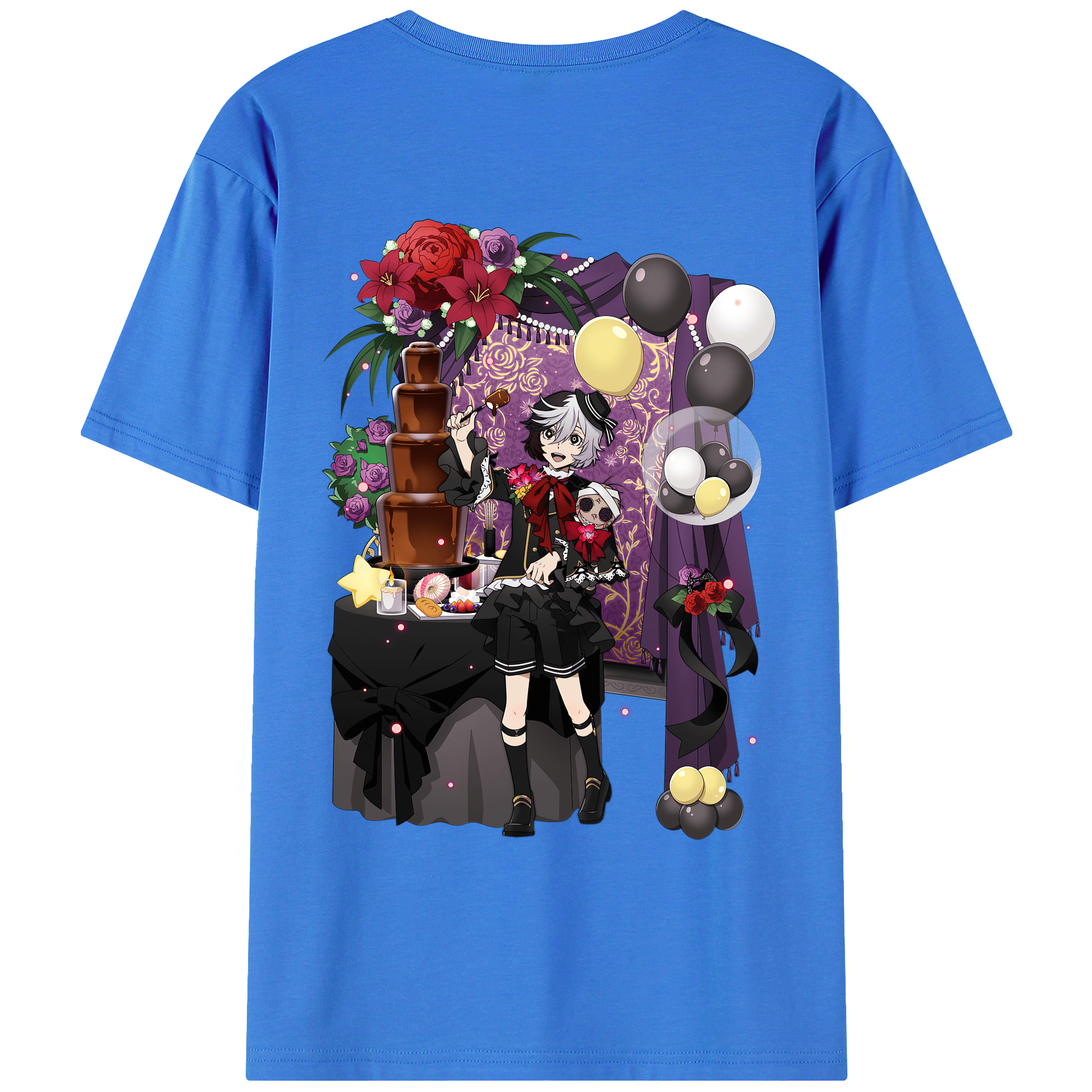 （画像用） 文豪ストレイドッグス Bungo Stray Dogs 綿100％ メンズ半袖Tシャツ（バックプリント） 通気性