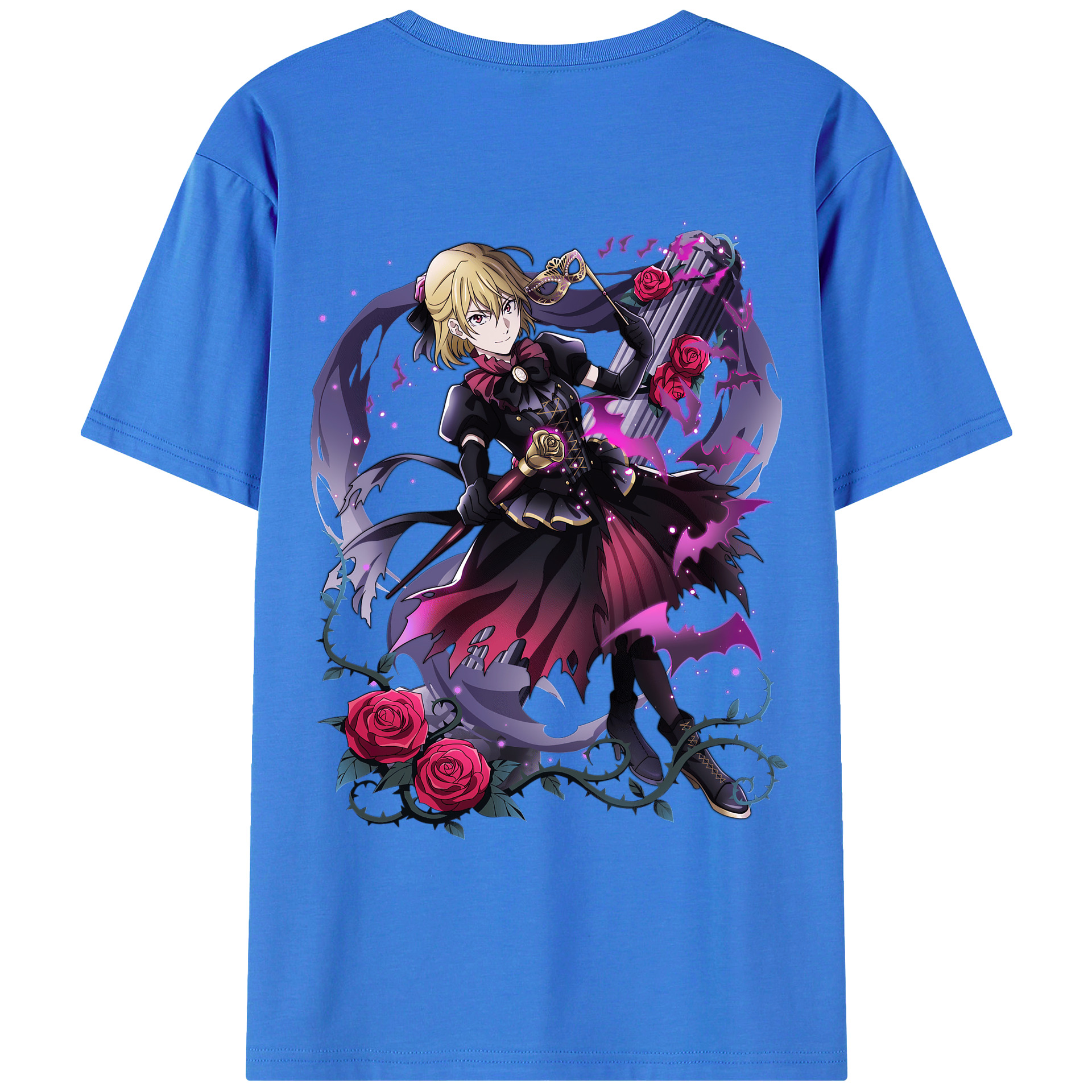 （画像用） 文豪ストレイドッグス Bungo Stray Dogs 綿100％ メンズ半袖Tシャツ（バックプリント） 通気性