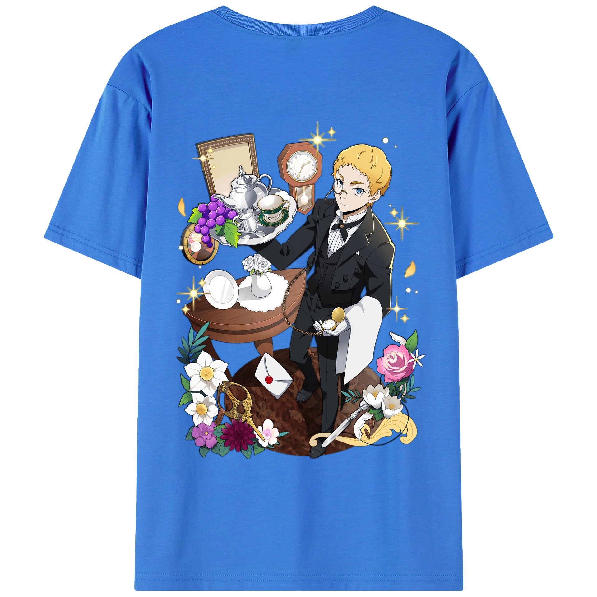 （画像用） 文豪ストレイドッグス Bungo Stray Dogs 綿100％ メンズ半袖Tシャツ（バックプリント） 通気性