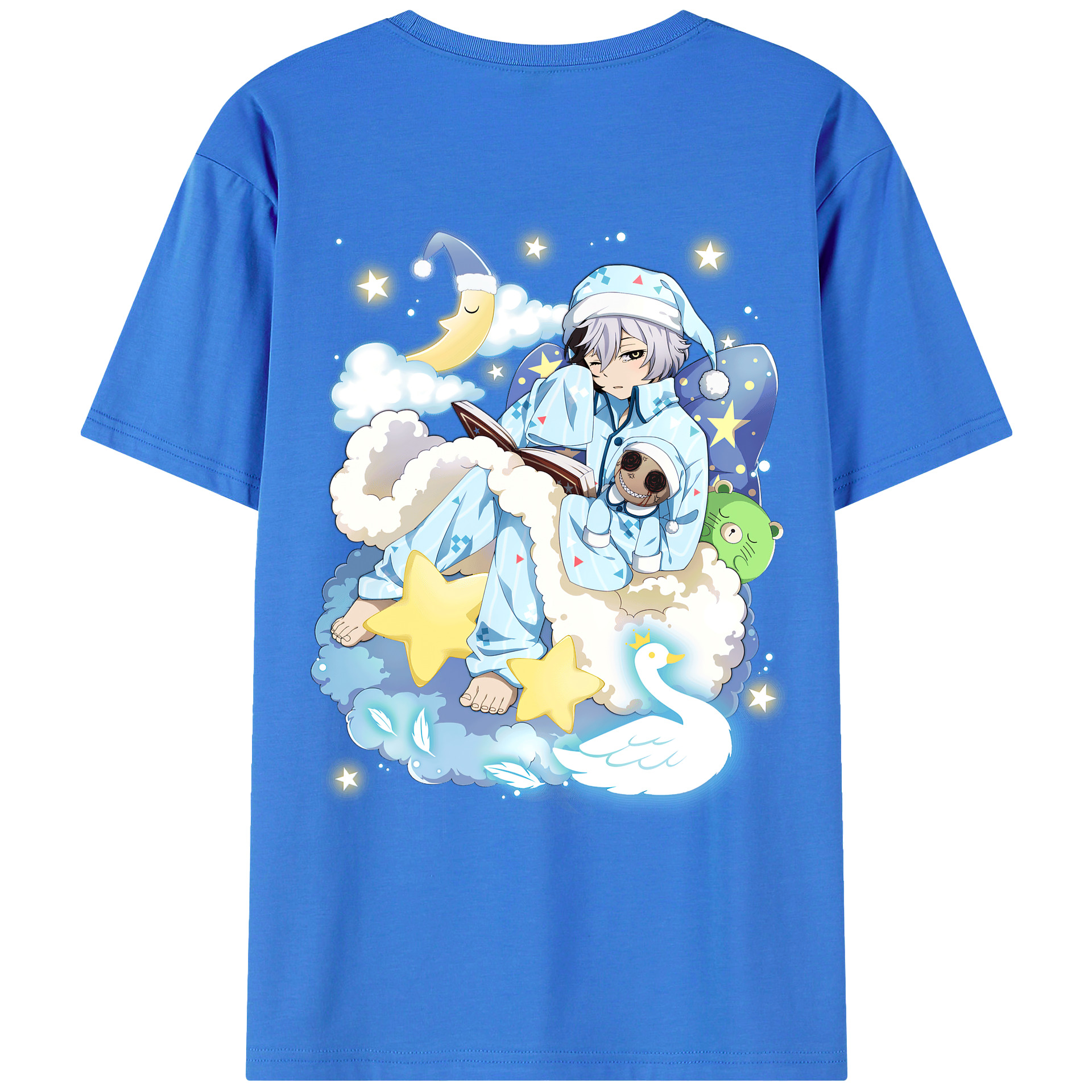 （画像用） 文豪ストレイドッグス Bungo Stray Dogs 綿100％ メンズ半袖Tシャツ（バックプリント） 通気性
