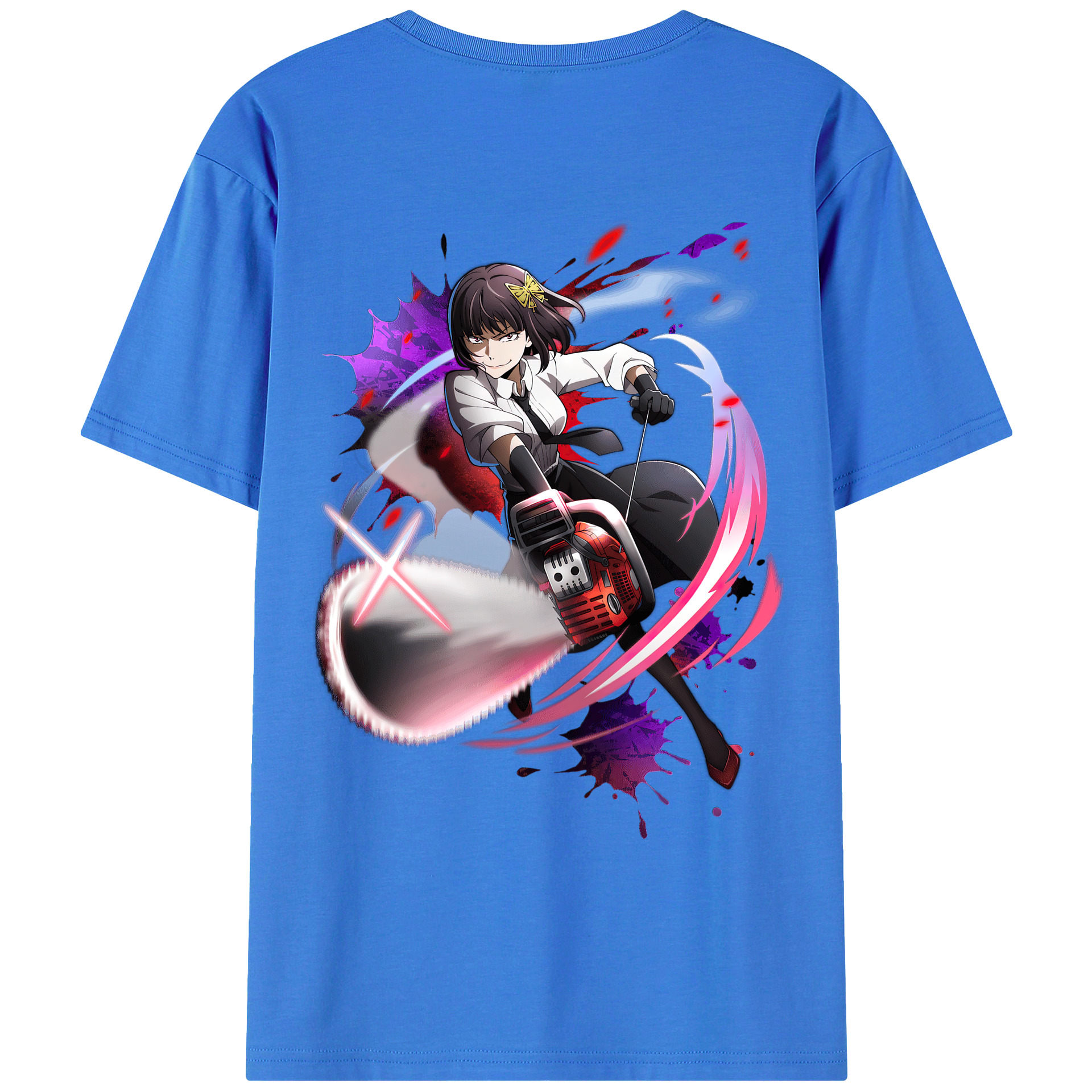 （画像用） 文豪ストレイドッグス Bungo Stray Dogs 綿100％ メンズ半袖Tシャツ（バックプリント） 通気性