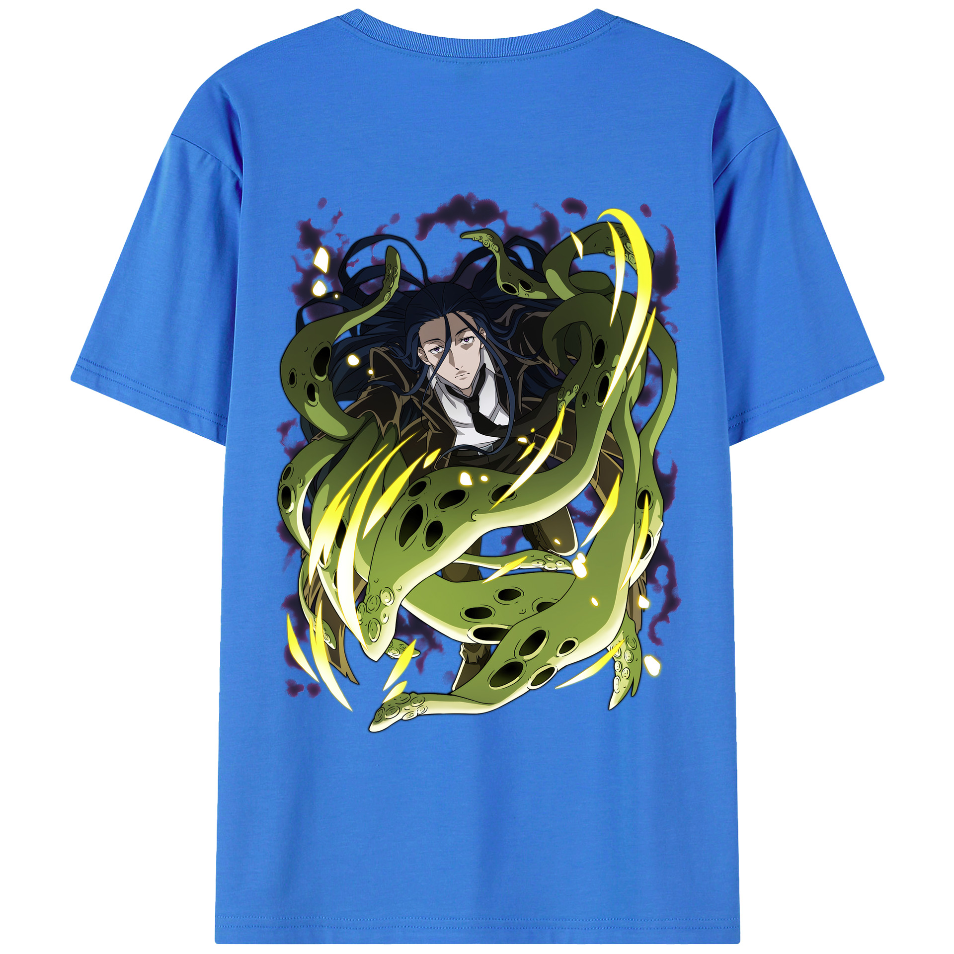 （画像用） 文豪ストレイドッグス Bungo Stray Dogs 綿100％ メンズ半袖Tシャツ（バックプリント） 通気性