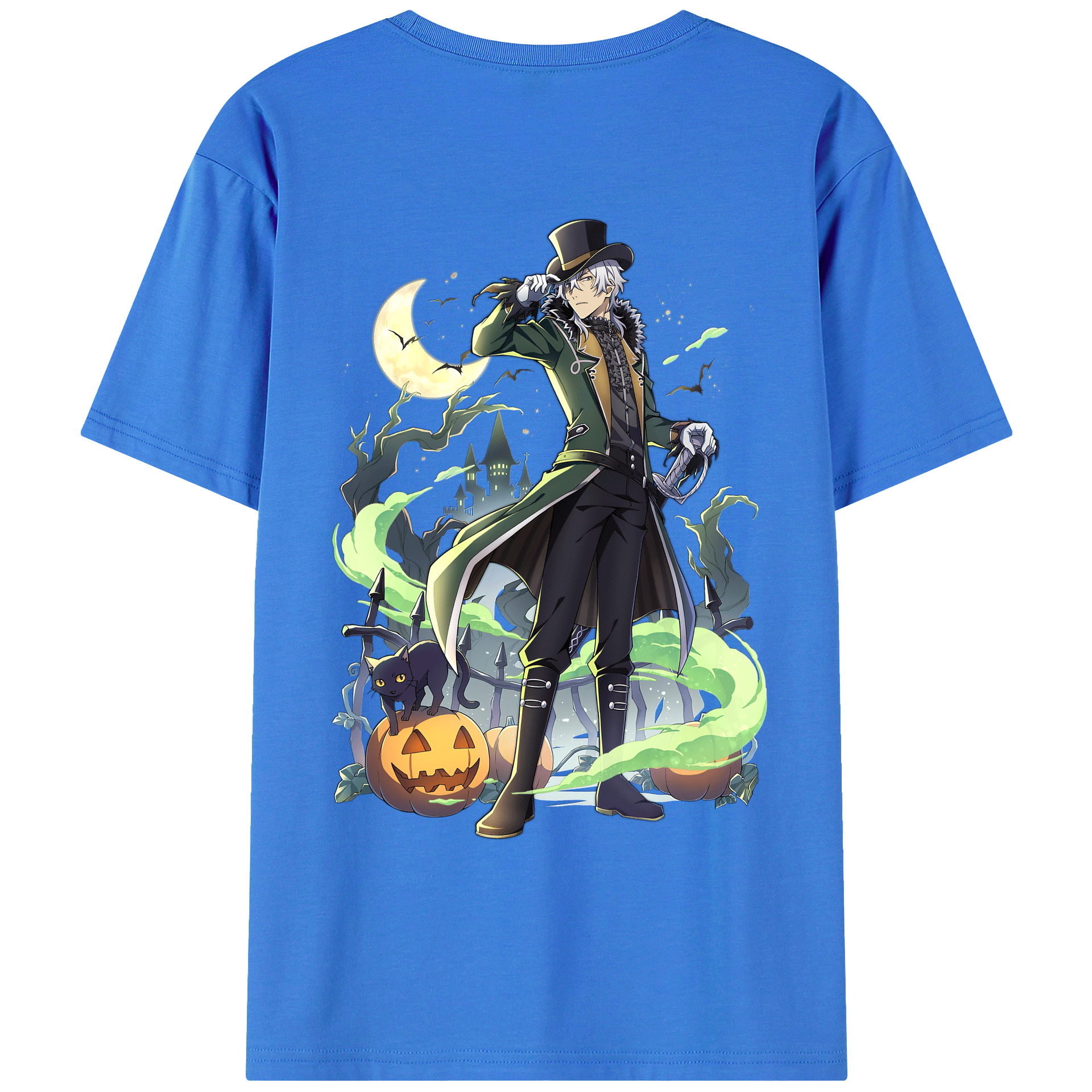 （画像用） 文豪ストレイドッグス Bungo Stray Dogs 綿100％ メンズ半袖Tシャツ（バックプリント） 通気性