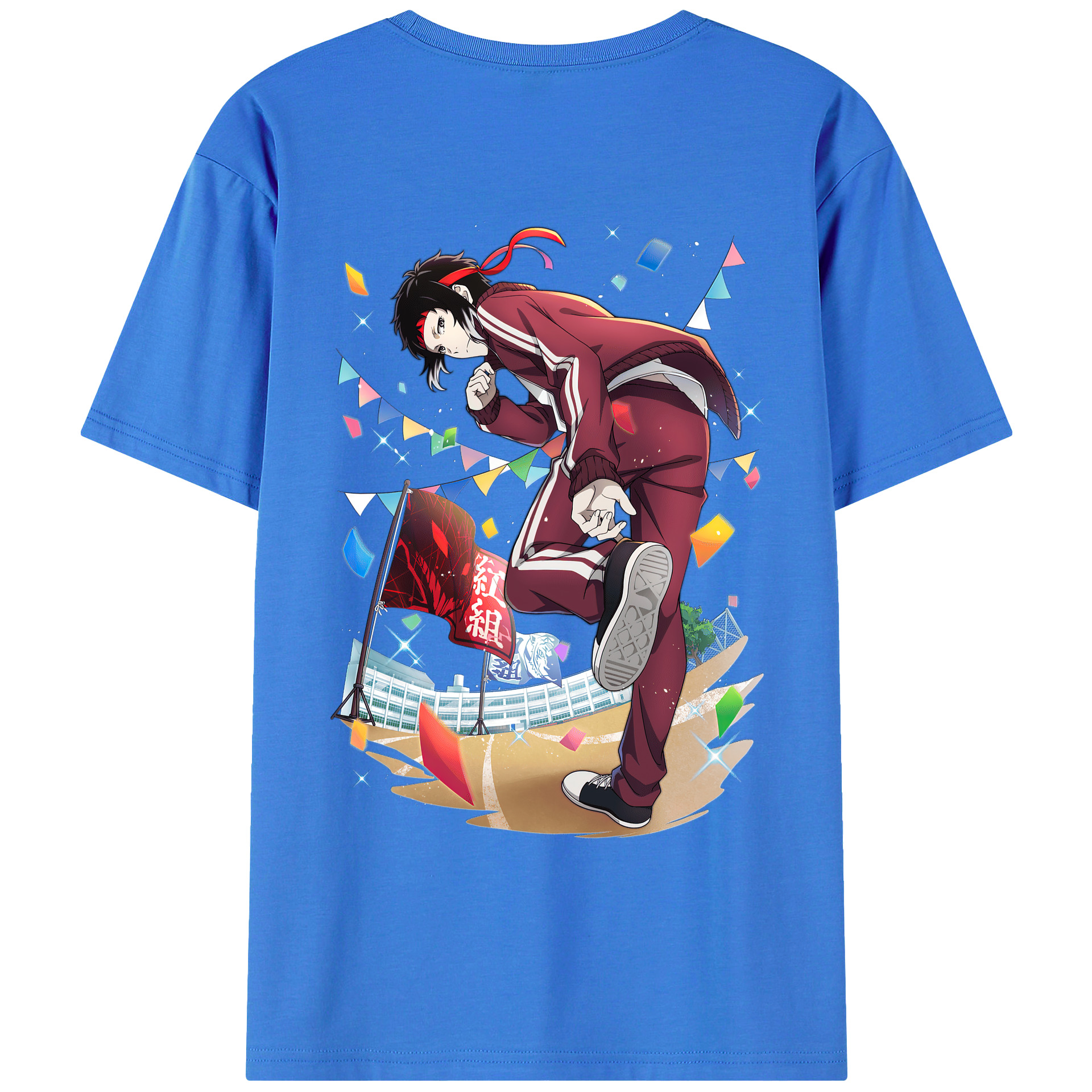 （画像用） 文豪ストレイドッグス Bungo Stray Dogs 綿100％ メンズ半袖Tシャツ（バックプリント） 通気性