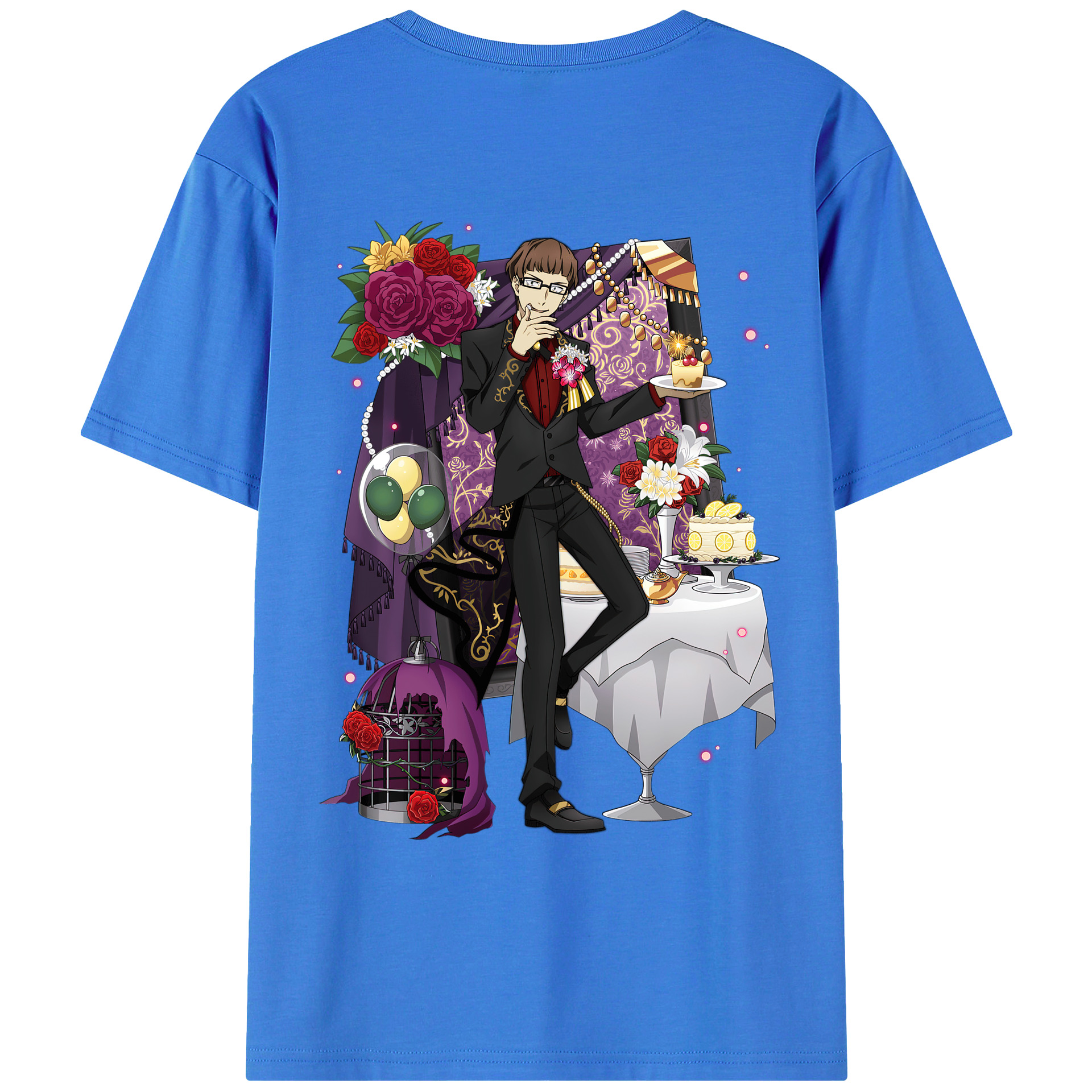 （画像用） 文豪ストレイドッグス Bungo Stray Dogs 綿100％ メンズ半袖Tシャツ（バックプリント） 通気性