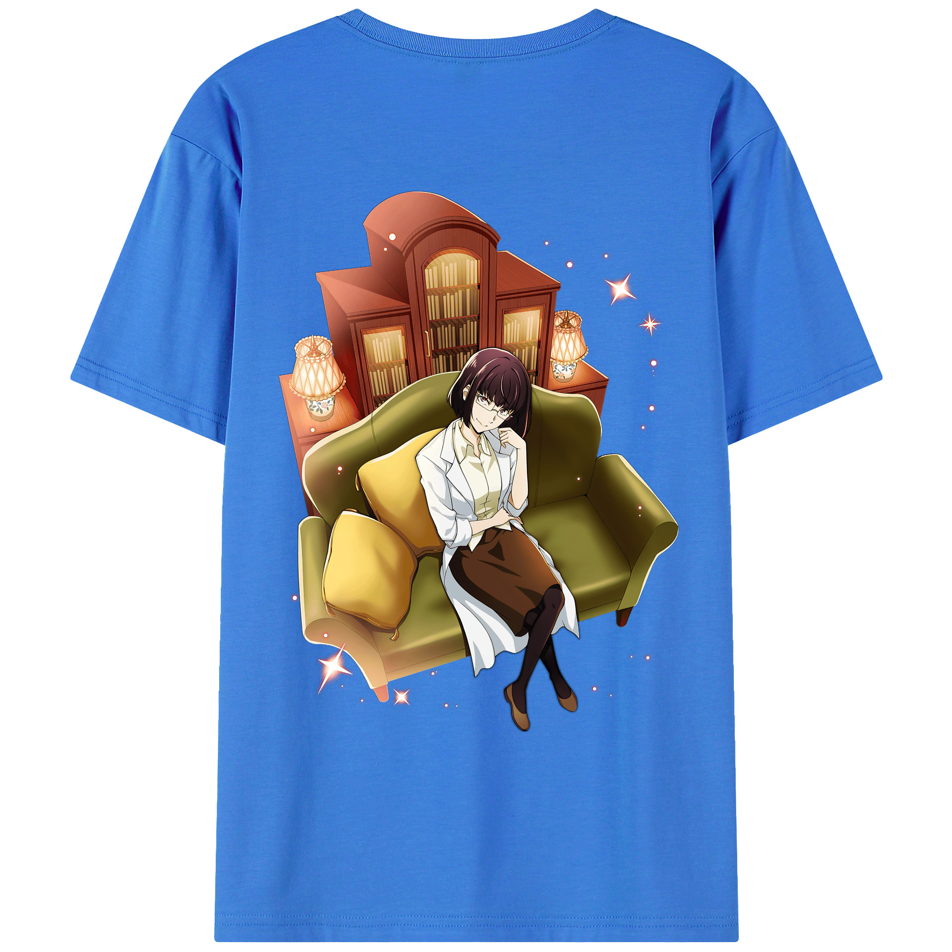 （画像用） 文豪ストレイドッグス Bungo Stray Dogs 綿100％ メンズ半袖Tシャツ（バックプリント） 通気性